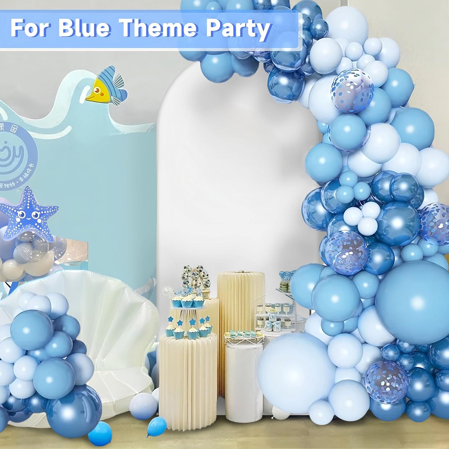 Hemmotop White Arch Backdrop Cover (No Arch Backdrop Stand), 6 ft Spandex Stretchy 2-Sided Arch Stand Covers, Ideal for Wedding, Baby Shower, Ceremony Party Decoration, Ballloon Arches