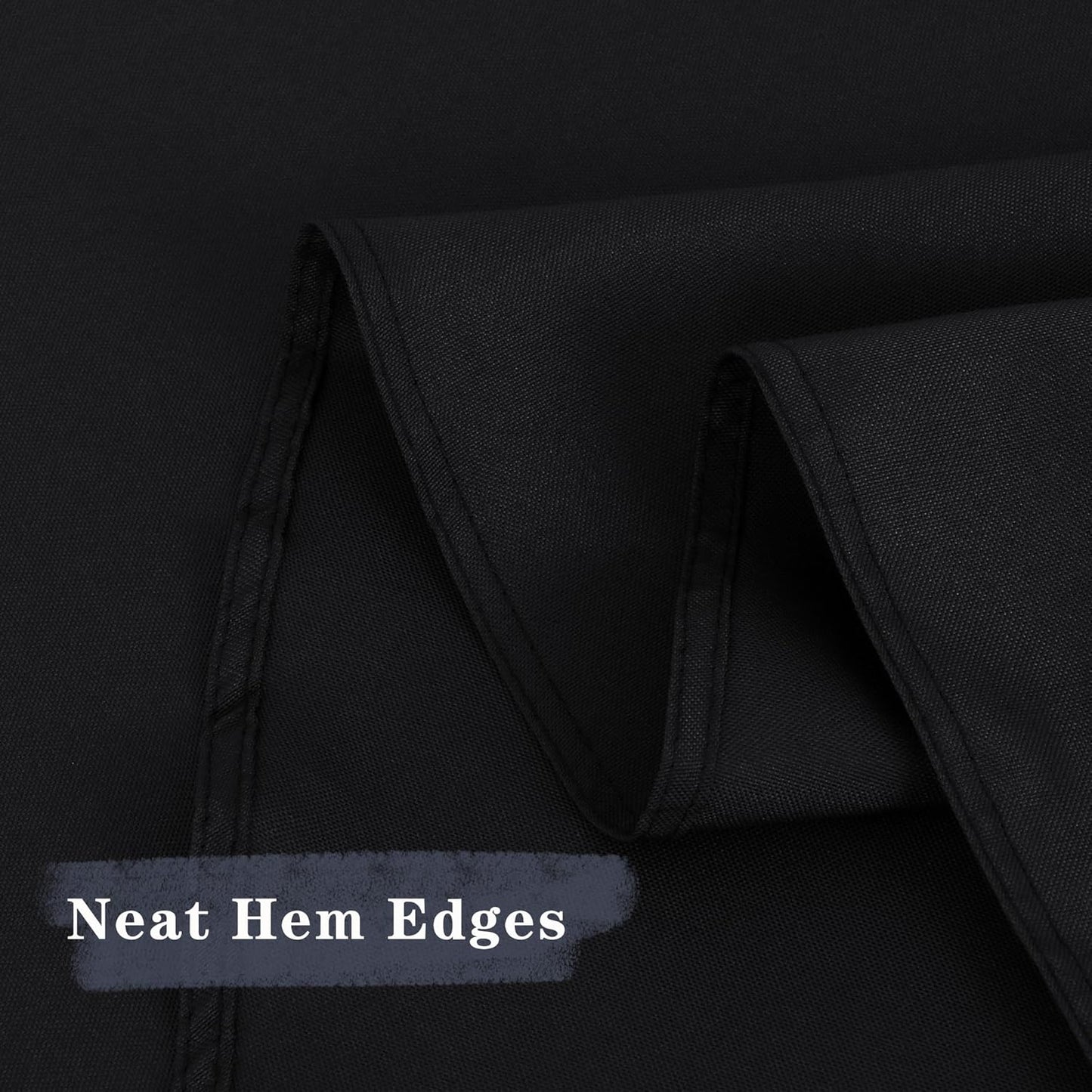 sancua 6 Pack Round Tablecloth 120 Inch Black, Stain and Wrinkle Resistant Table Cloth - Washable Polyester Table Cover for Dining Tables, Buffet Parties and Camping