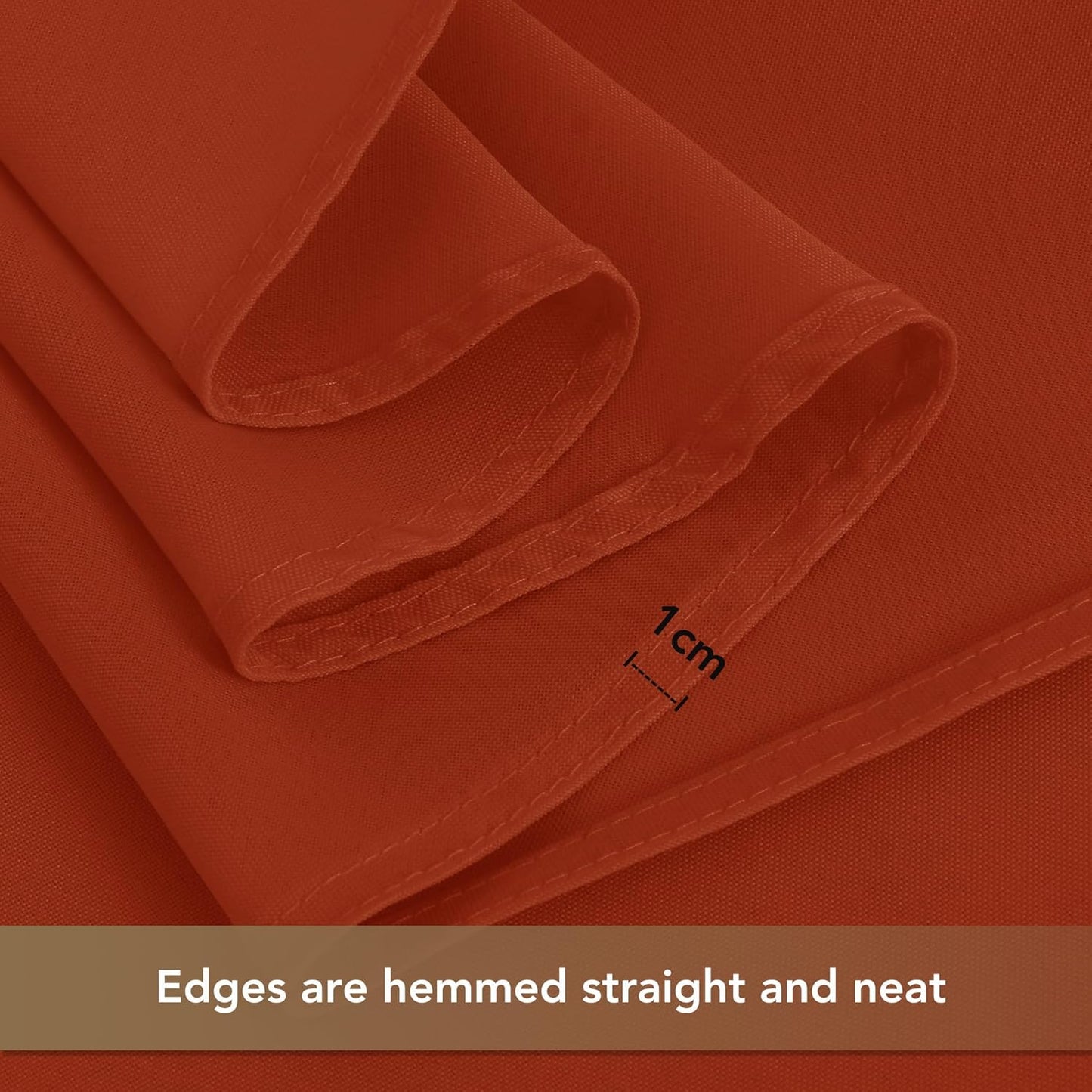 sancua Thanksgiving Square Tablecloths 85x85 Inch Rust, 2 Pack Fabric Fall Table Cloth for Square or Round Tables, Burnt Orange Washable Polyester Table Cover for Dinner, Holiday Party, Display Tables