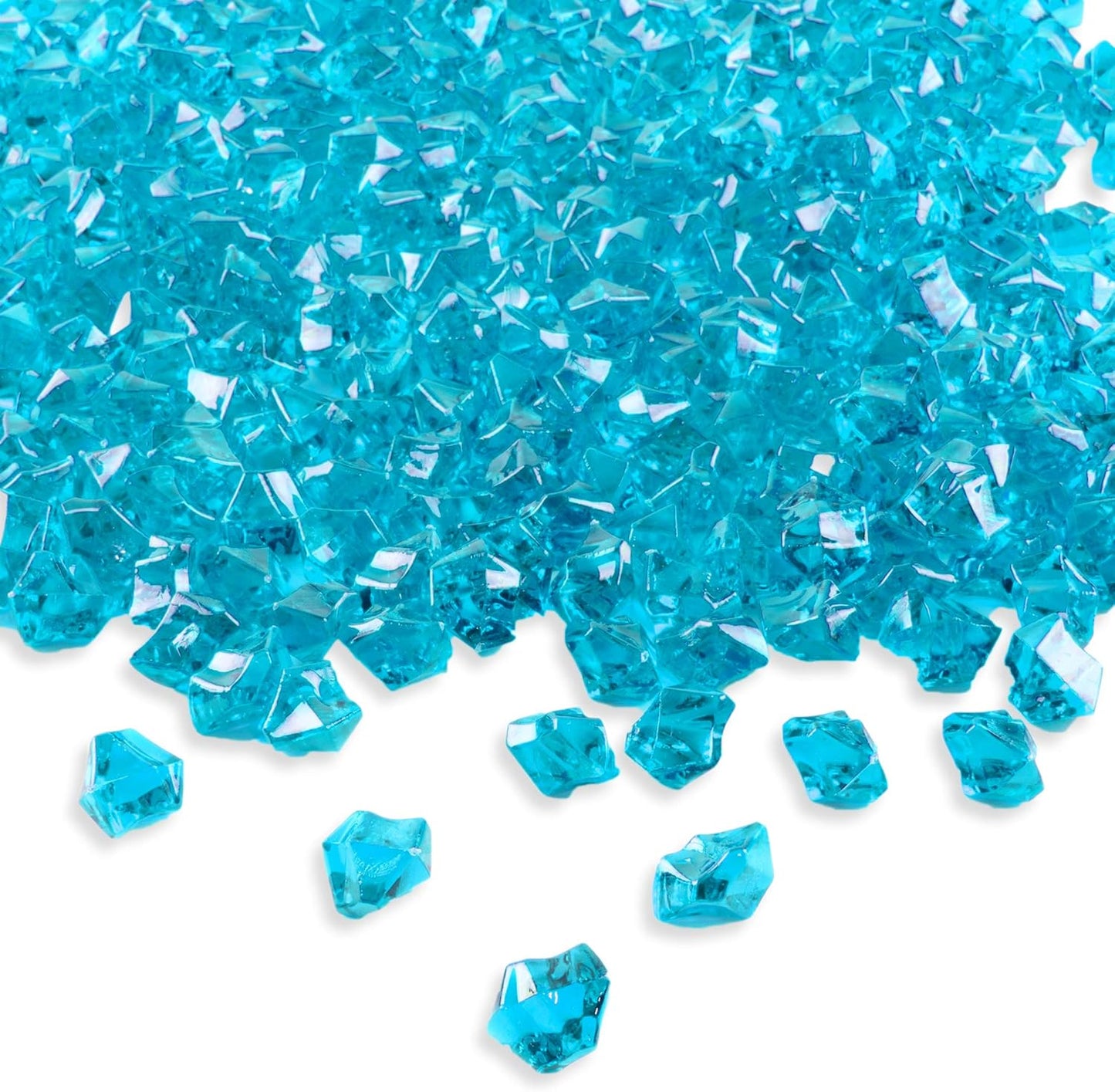 Super Z Outlet Acrylic Color Ice Rock Crystals Treasure Gems for Table Scatters, Vase Fillers, Event, Wedding, Arts & Crafts, Birthday Decoration Favor (190 Pieces) (Turquoise)
