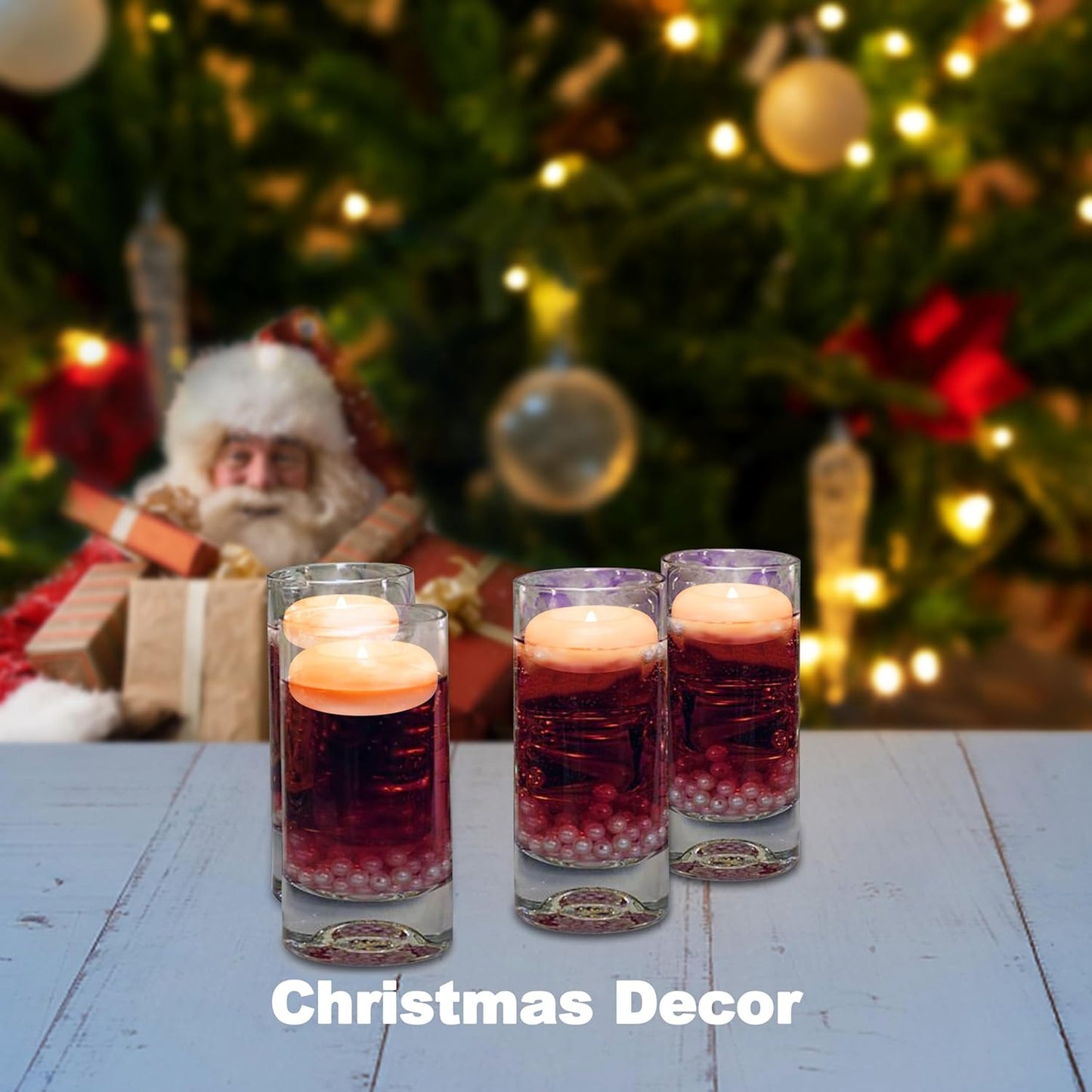 Aignis 6pcs Flameless LED Floating Candles, 120+ Hours Glow Time, 3 Inch Plastic Battery Operated Tealights, Cozy Warm White Light for Romantic Pool/Bathtub/Hot Bath/Wedding Centerpiece Decor