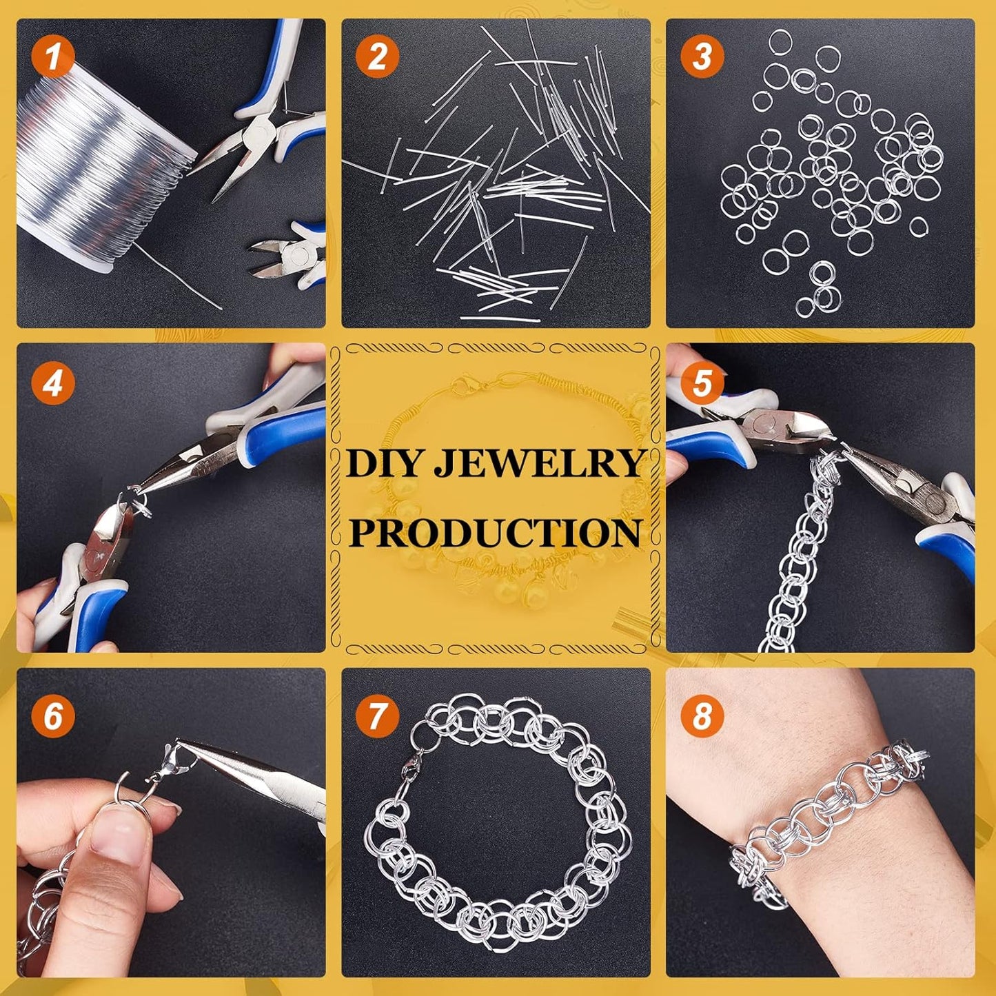 BENECREAT 12 17 18 Gauge Aluminum Wire (17 Gauge,380FT) Anodized Jewelry Craft Making Beading Floral Colored Aluminum Craft Wire - Gold