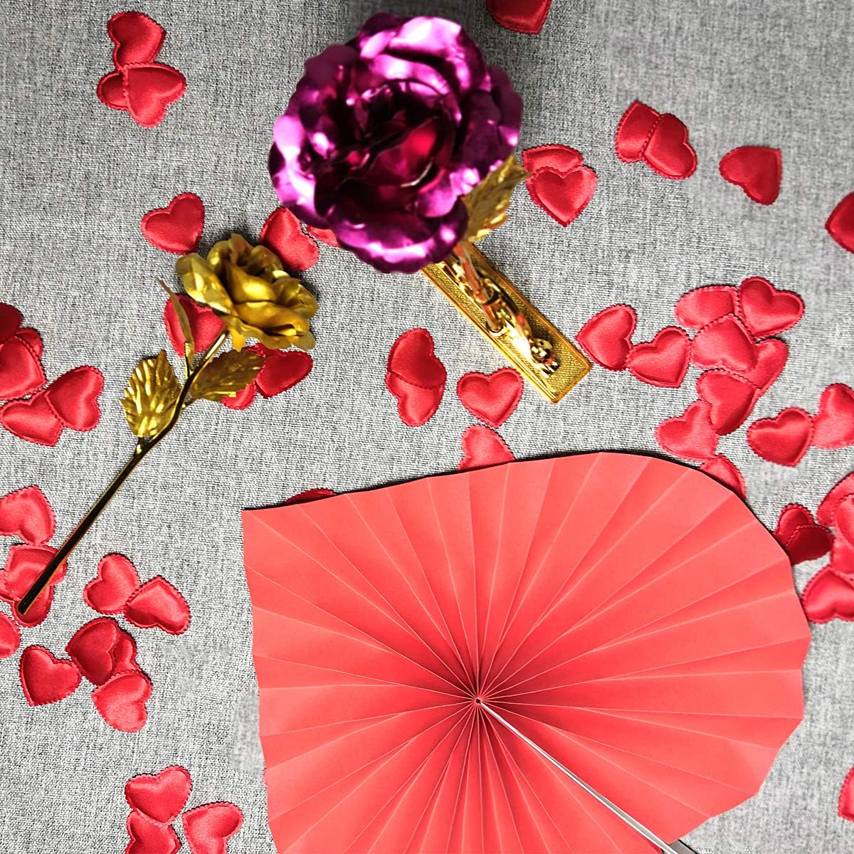 Heart Confetti Decoration - Romantic Decor for Valentine's Day,Mother's Day,Birthday,Anniversary,Thanksgiving,Christmas,New Year (400PCS, Red)