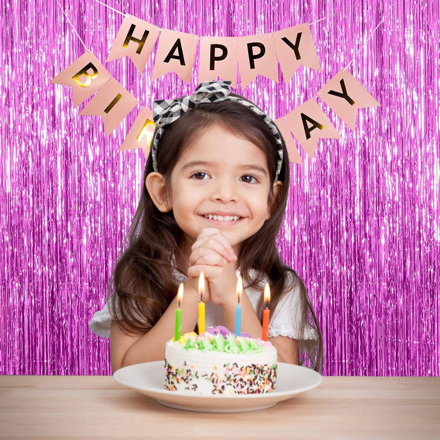 20 Pack Foil Curtain Backdrop Metallic Tinsel Foil Fringe Curtains Photo Booth Props for Birthday Wedding Engagement Baby Shower Bachelorette Christmas Holiday Celebration Party Decorations