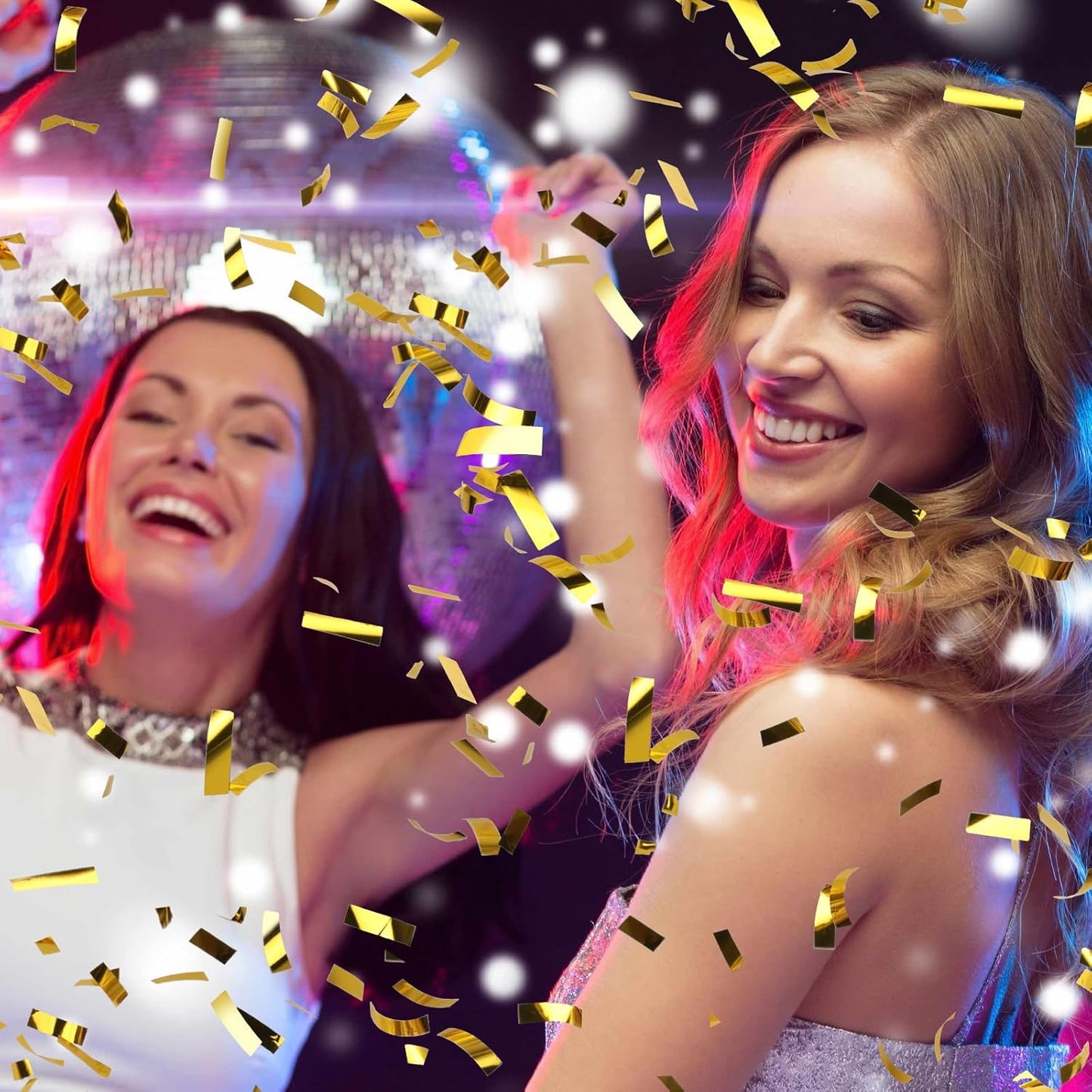 Gold Confetti Poppers [5 Pack] 12 Inch Confetti Cannons | Gold Foil Filled Party Poppers for Weddings, Birthdays, Graduation, New Year & Special Events