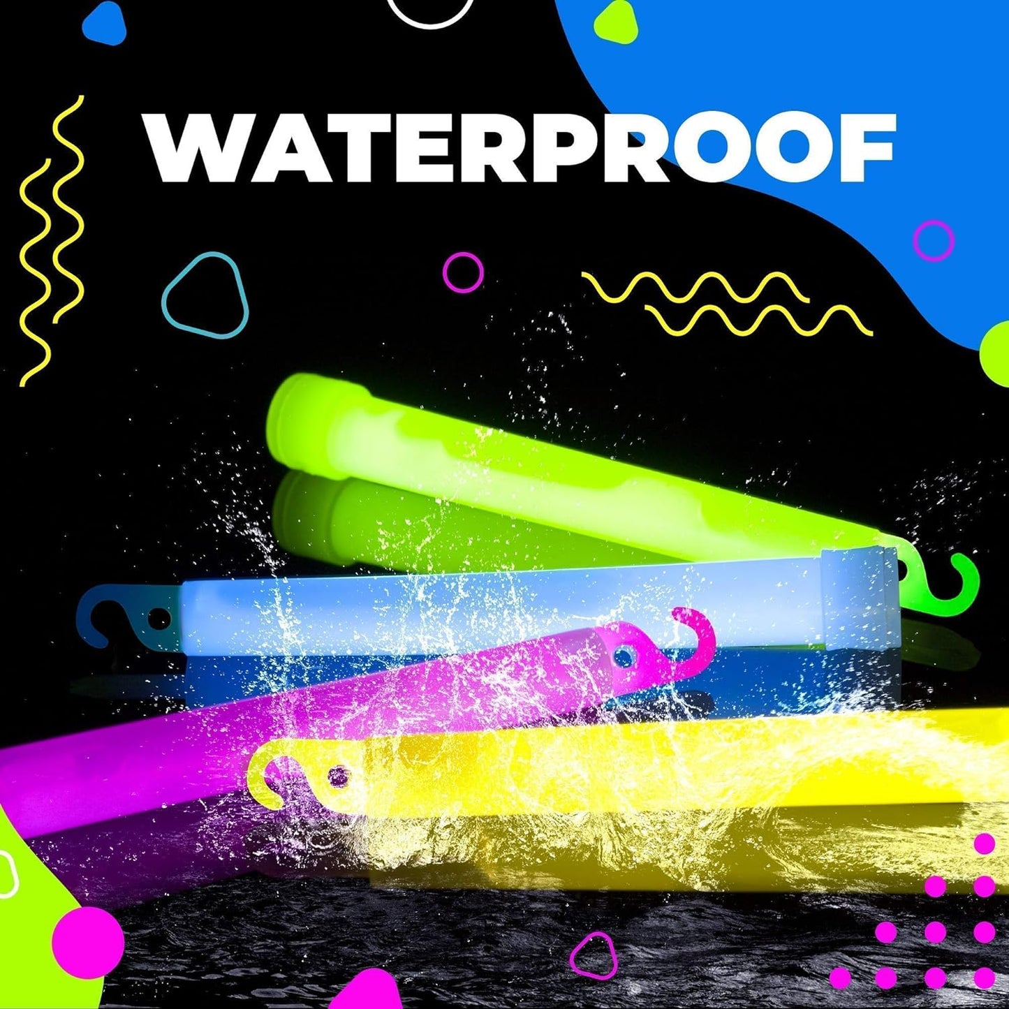 32 PCS Ultra Bright 6 Inch Glow Sticks - Emergency Bright Chem Glow Sticks with 12 Hour Duration - Camping, Hiking Glow Stick Lights - for Parties and Kids Activities - Blackout Or Storm Ready Use