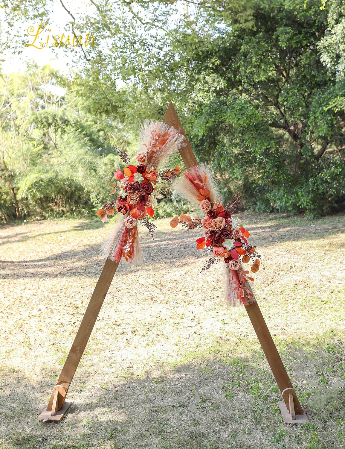Wedding Arch Flowers, Artificial Flowers for Decoration, Large Flower Swag for Boho Styles Wedding Ceremony Floral Decor - Pack of 2