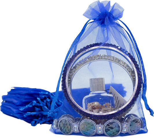 TheDisplayGuys 100-Pack 4x6 Royal Blue Sheer Organza Gift Bags with Drawstring, Jewelry Candy Treat Wedding Party Favors Mesh Pouch