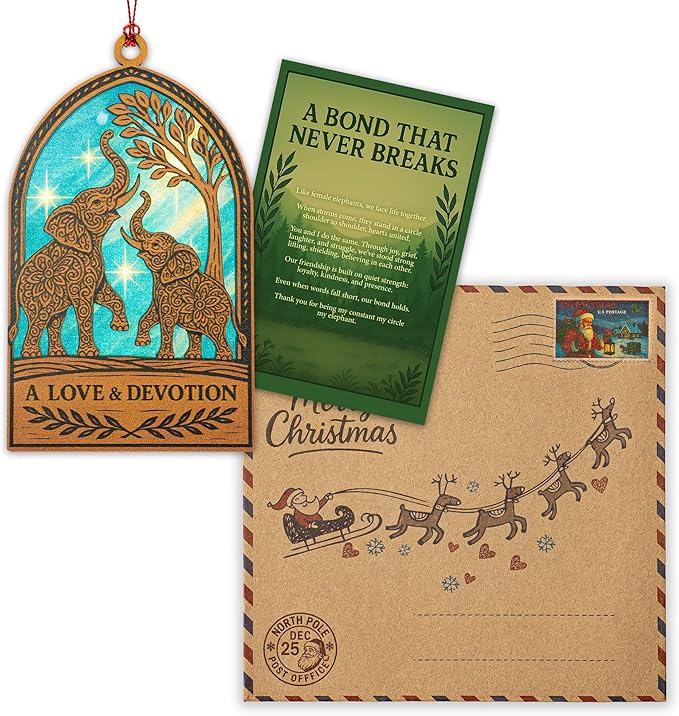 Friend Ornament Friendship Ornament + Friend Gifts for Women – Christmas Ornament 2025 – White Elephant Gifts - Xmas Tree Funny Decoration Decoration