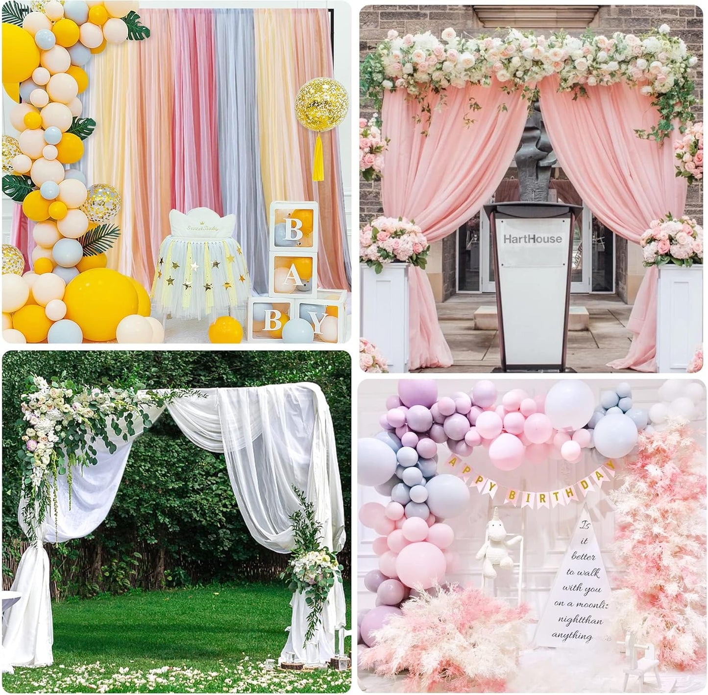 Wokceer Metal Heavy Duty Backrop Stand Square 8x8FT Adjustable Pipe and Drape Kit Black Photo Booth Stand for Wedding Ceremony Birthday Party Photography Exhibition Celebration