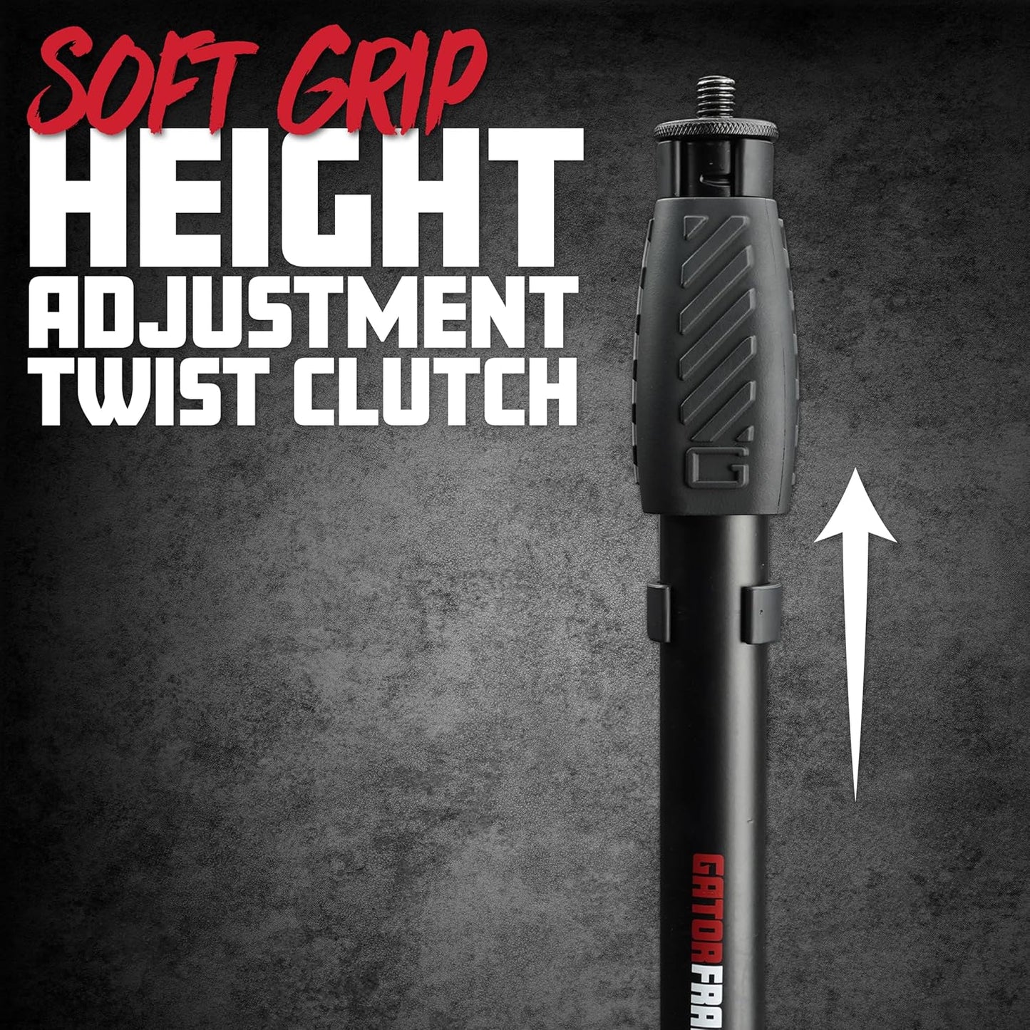 Gator Frameworks Standard Tripod Microphone Stand with Adjustable Height and Both 3/8" and 5/8" Adapters (GFW-MIC-2000)