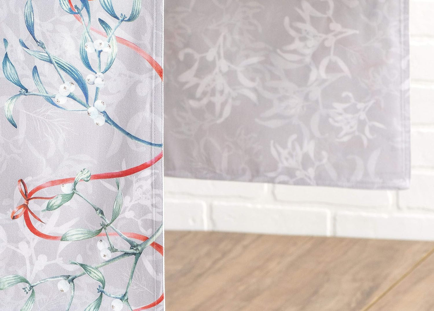 Maison d' Hermine Table Runner 100% Cotton Double Layer Table Runners 108 inches Long for Thanksgiving Christmas Decorations Home Kitchen Dining Party Wedding (Enora, 14.5" x 108")