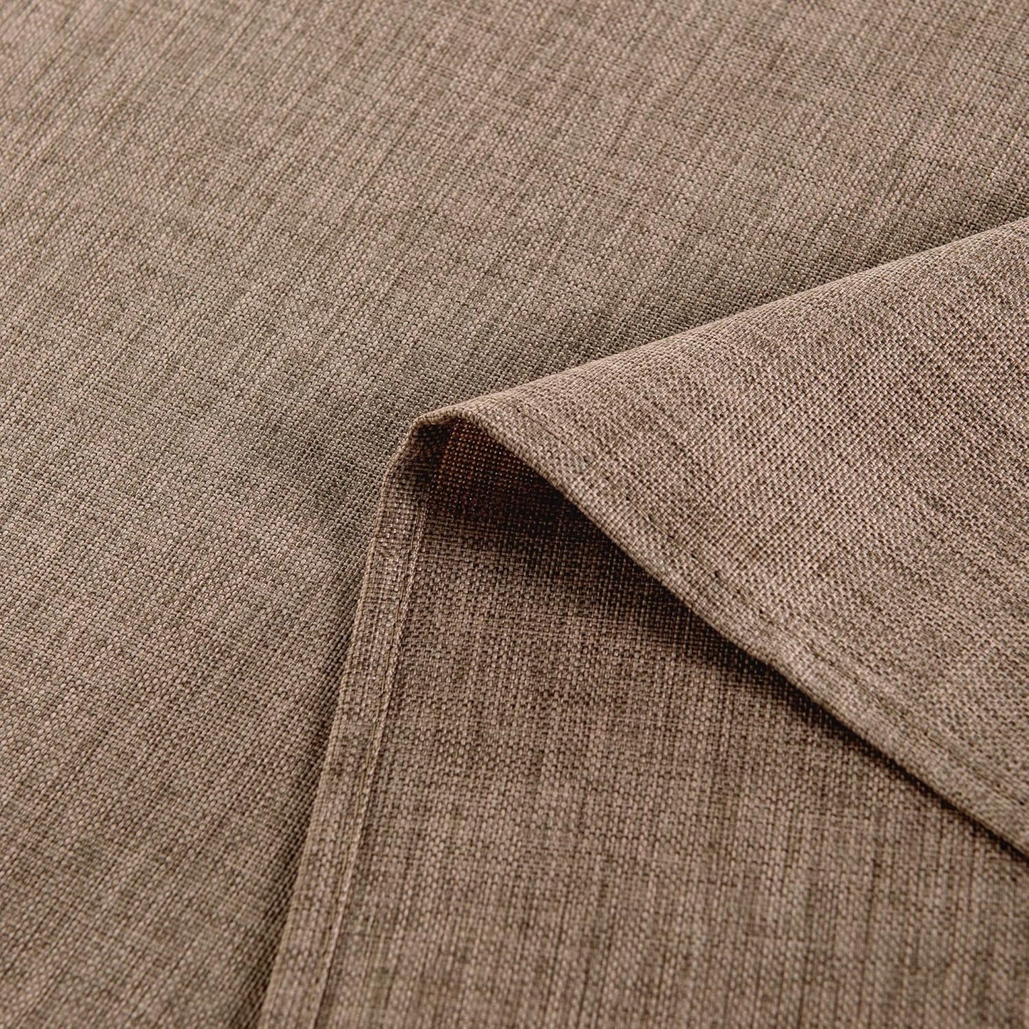 Hiasan 2 Pack Faux Linen Rectangle Tablecloth - Wrinkle and Stain Resistant Washable Table Cloth for Kitchen Dining Room Holiday Table Cover for Party Dinner, Khaki, 60 x 102 Inch