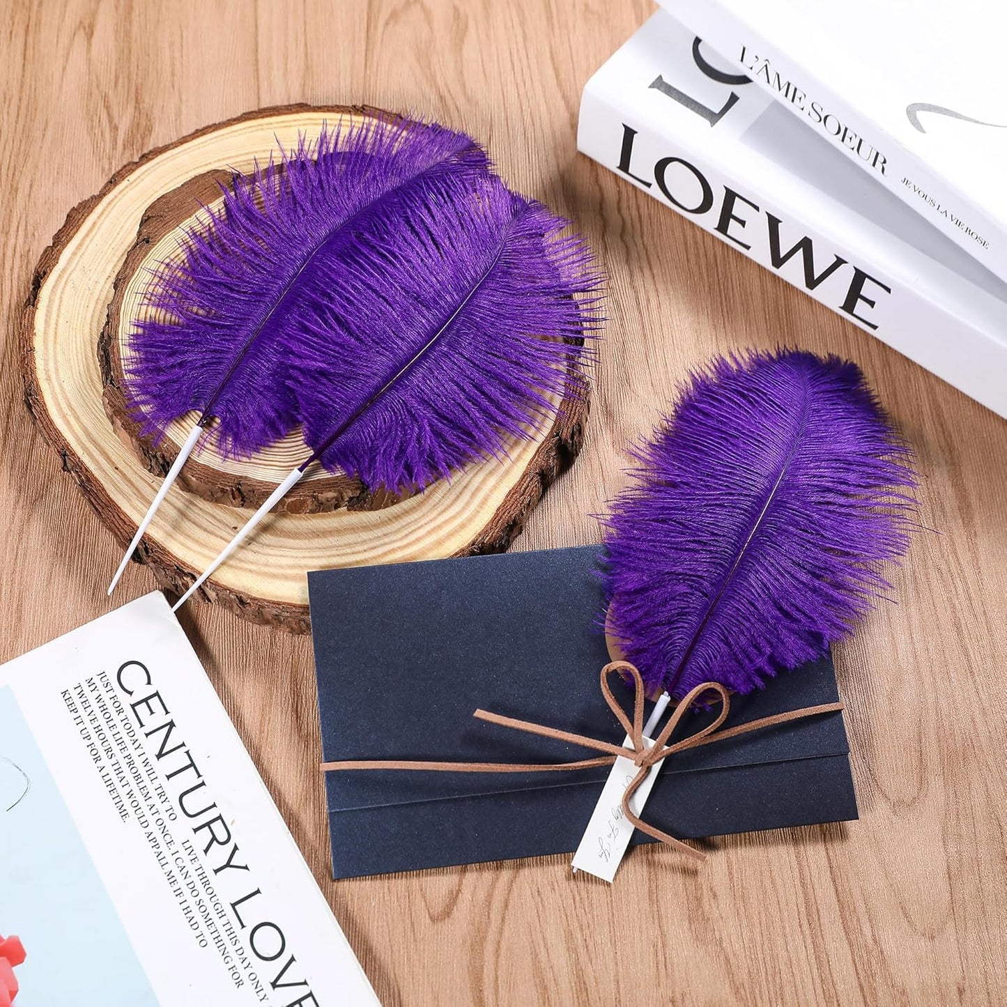 SOGUGOM Purple Craft Ostrich Feathers - 30PCS 6-8 inch Small Ostrich Feathers Kit for Dream Catchers, Hats and Mardi Gras(Purple)