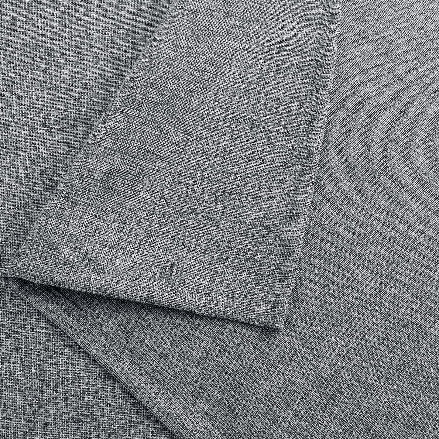 Hiasan Faux Linen Square Tablecloth - Wrinkle and Stain Resistant Washable Table Cloth for Kitchen Dining Room Holiday Table Cover for Party Dinner, Grey, 60 x 60 Inch