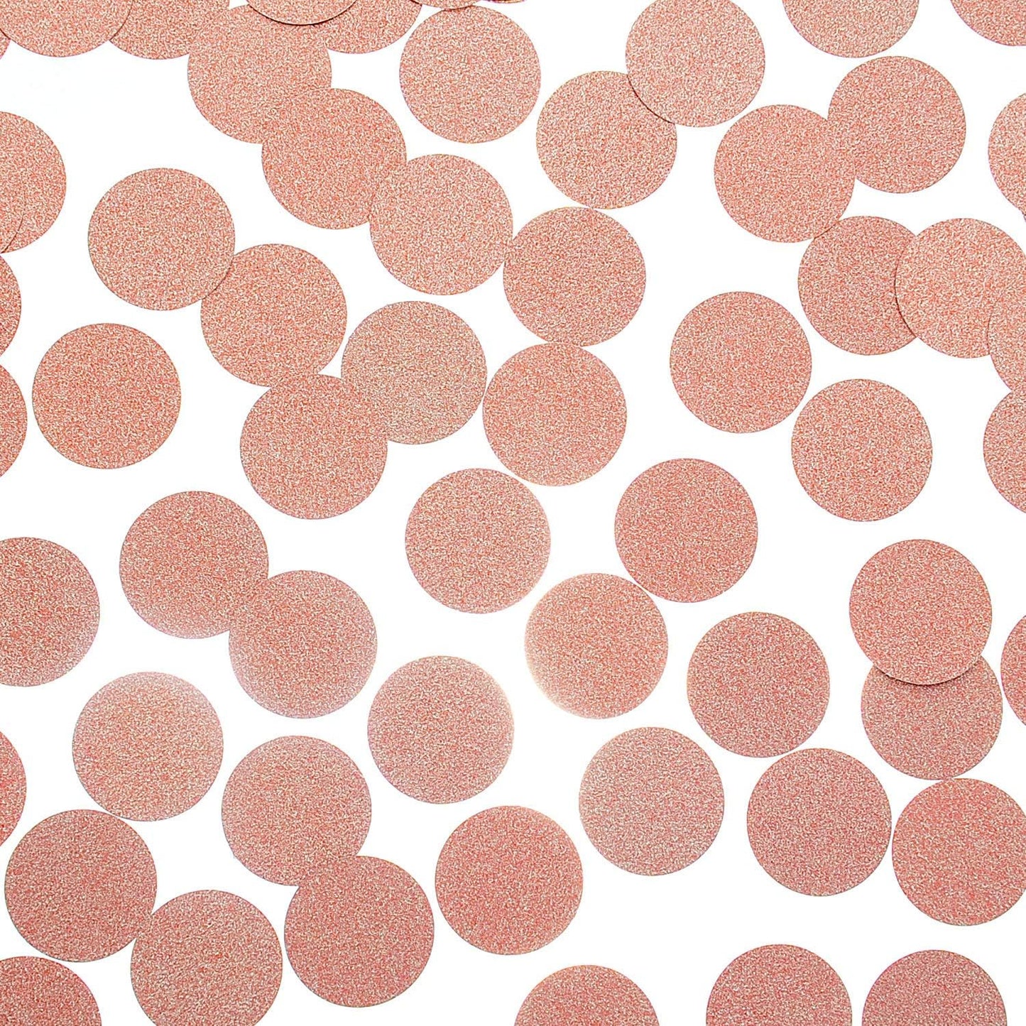 Glitter Confetti Circle Dots for Table Wedding Birthday Party Decoration, 1.2 inch in Diameter (rose gold glitter,200pc)