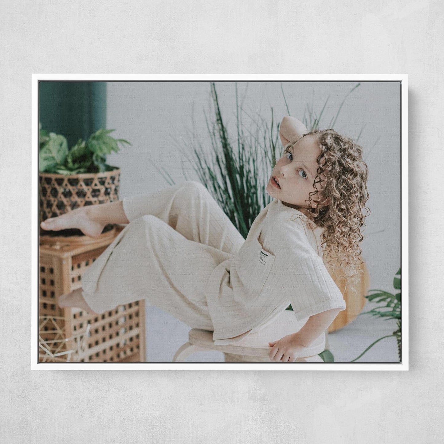 Personalized Custom Canvas Prints: Photo On Canvas (White, 20X24) Transform Your Photos into Stunning Framed Wall Art Digitally Printed Photo To Canvas Ideal for Home Decor, Gifts Keepsakes.