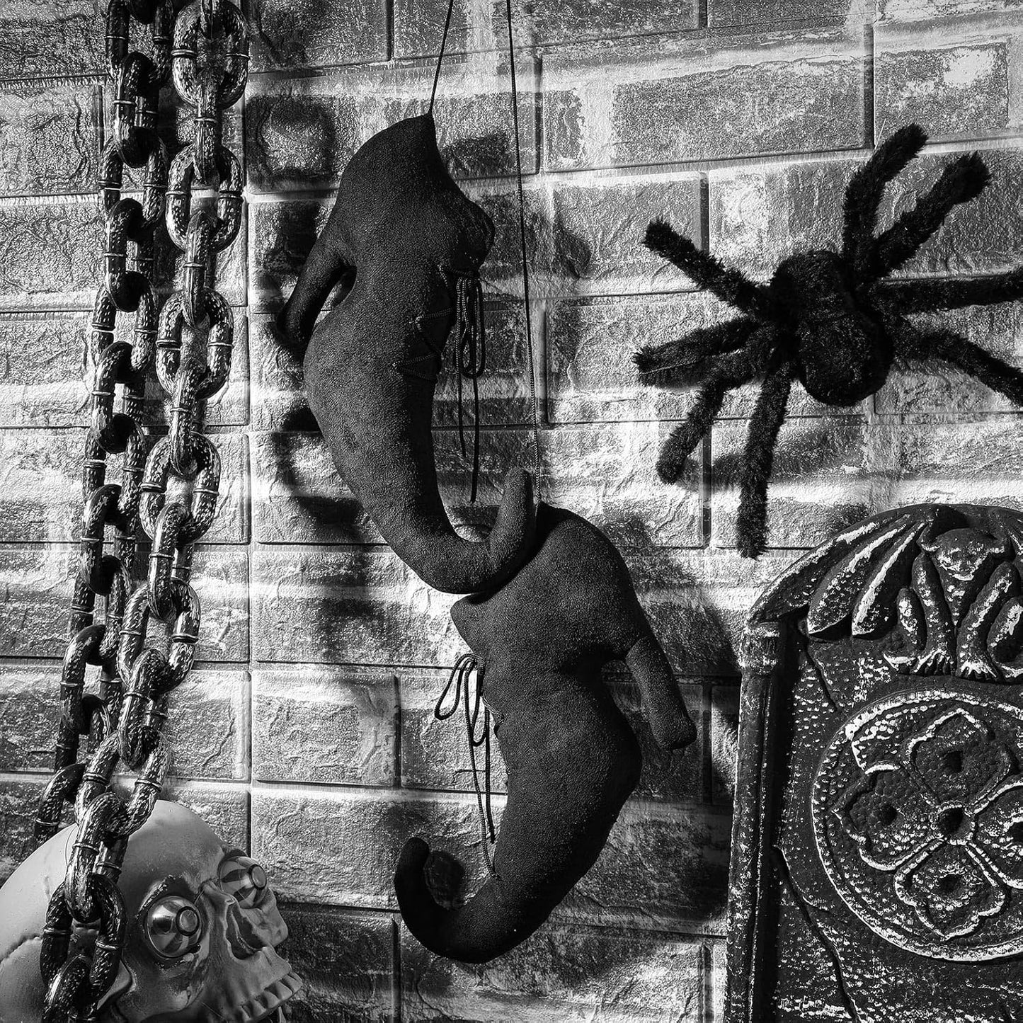 Suhine 12 Inch Large Halloween Witch Shoes Hanging Decoration 3D Primitive Vintage Retro Witch Boot Ornaments for Halloween Wall Door Mantel Indoor Outdoor Farmhouse Decoration