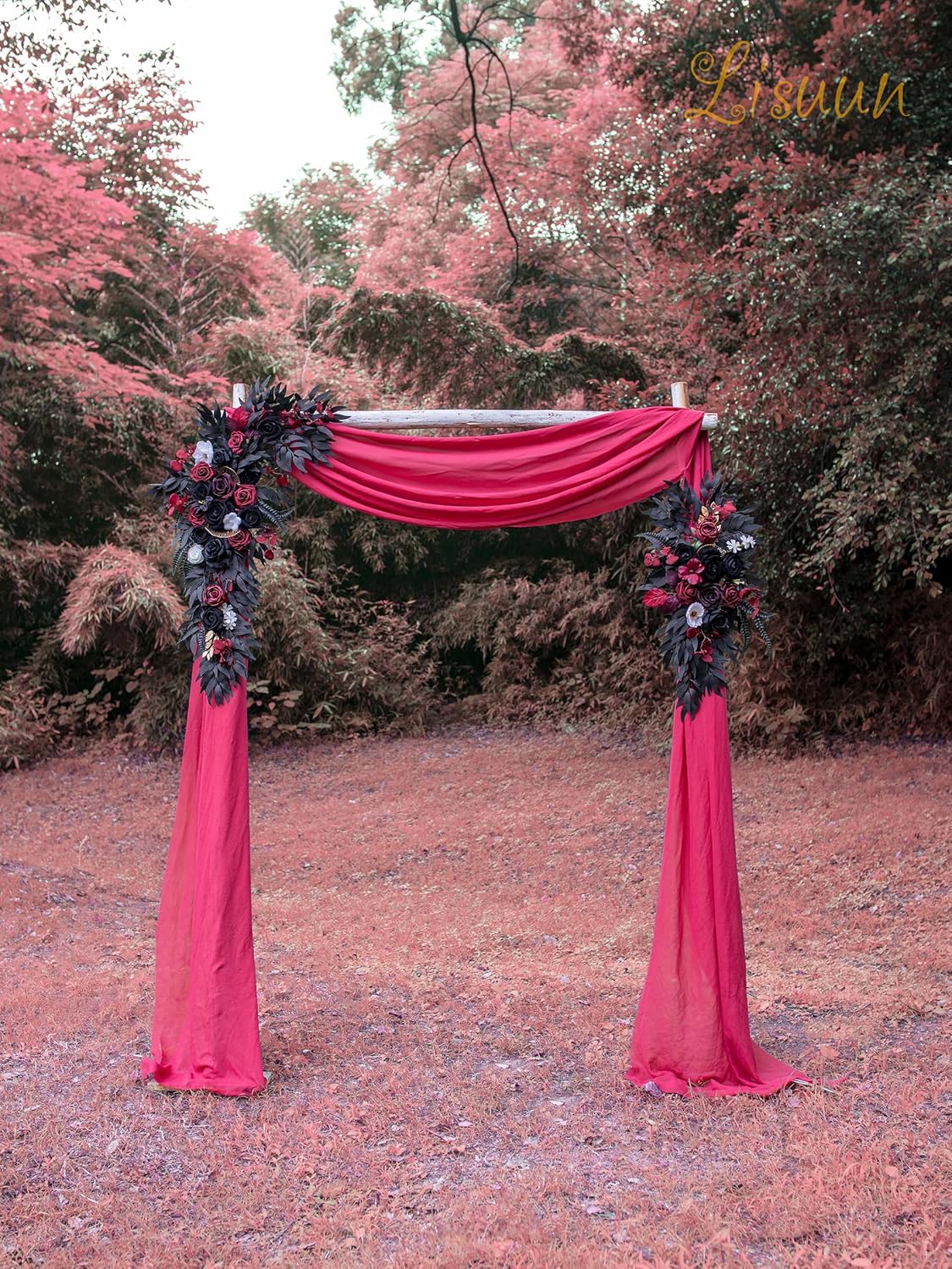 Wedding Arch Flowers, Artificial Flowers for Decoration, Large Flower Swag for Boho Styles Wedding Ceremony Floral Decor - Pack of 2