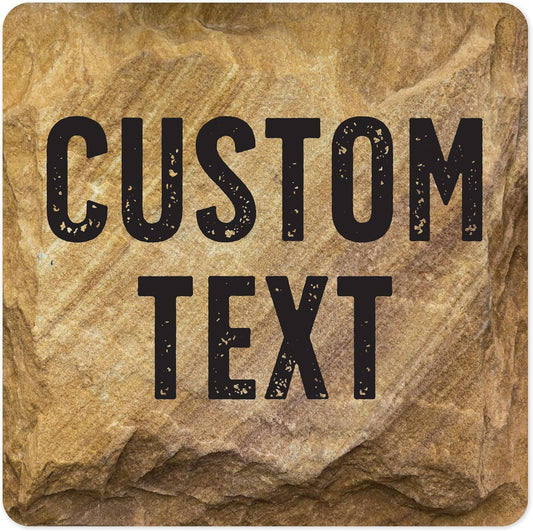 Custom Sign, Custom Street Sign, 11 Font Colors, 13 Font Styles, 4 Hole Options, 22 Sizes, 24x24 Inches, Rust Free DiBound, Fade Resistant, Made in USA by My Sign Center (Stone)