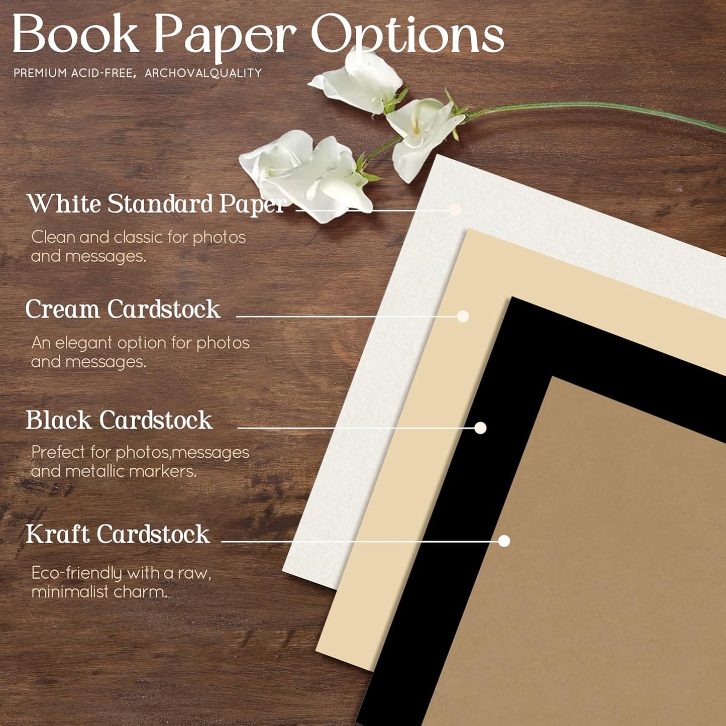 Personalized Wooden Wedding Guest Book, Custom Reception Sign Wooden Guestbook, Wedding Anniversary Birthday Decoration Supplies, Ideal for Photo Wedding Album, Photobooth Guestbook (Maple Wood)