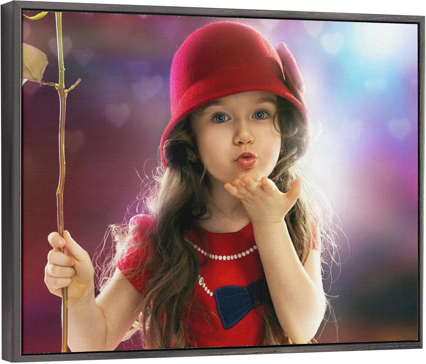 Personalized Custom Canvas Prints: Photo On Canvas (Black 12X12) Transform Your Photos into Stunning Framed Wall Art Digitally Printed Photo To Canvas Ideal for Home Decor, Gifts Keepsakes.
