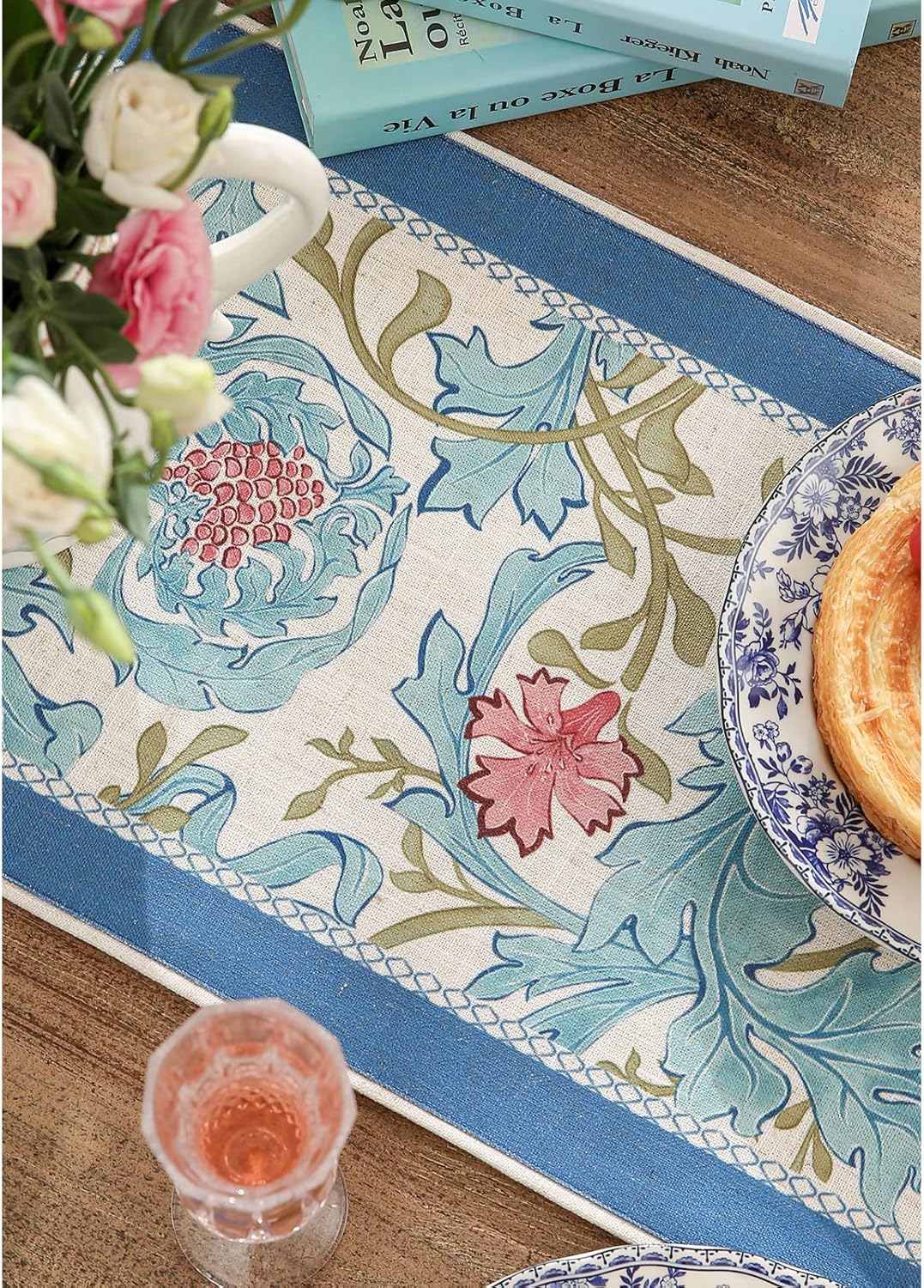 patdrea Linen Leopard Animal Table Runner Farmhouse for Home Kitchen Dining Decor Parties Family Dinners Christmas 16 x 102