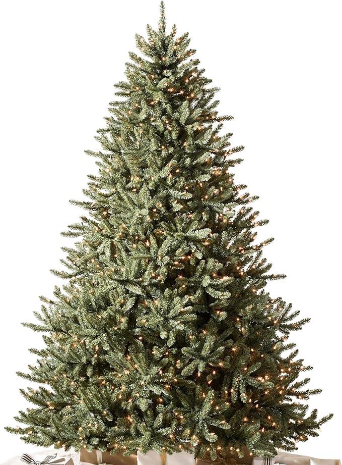 Balsam Hill 4.5ft Pre-Lit Classic Blue Spruce - Artificial Christmas Tree with 886+ Tips, 300 Clear LED Lights, Easy Plug Technology & Premium Stand for Indoor Holiday Decorating