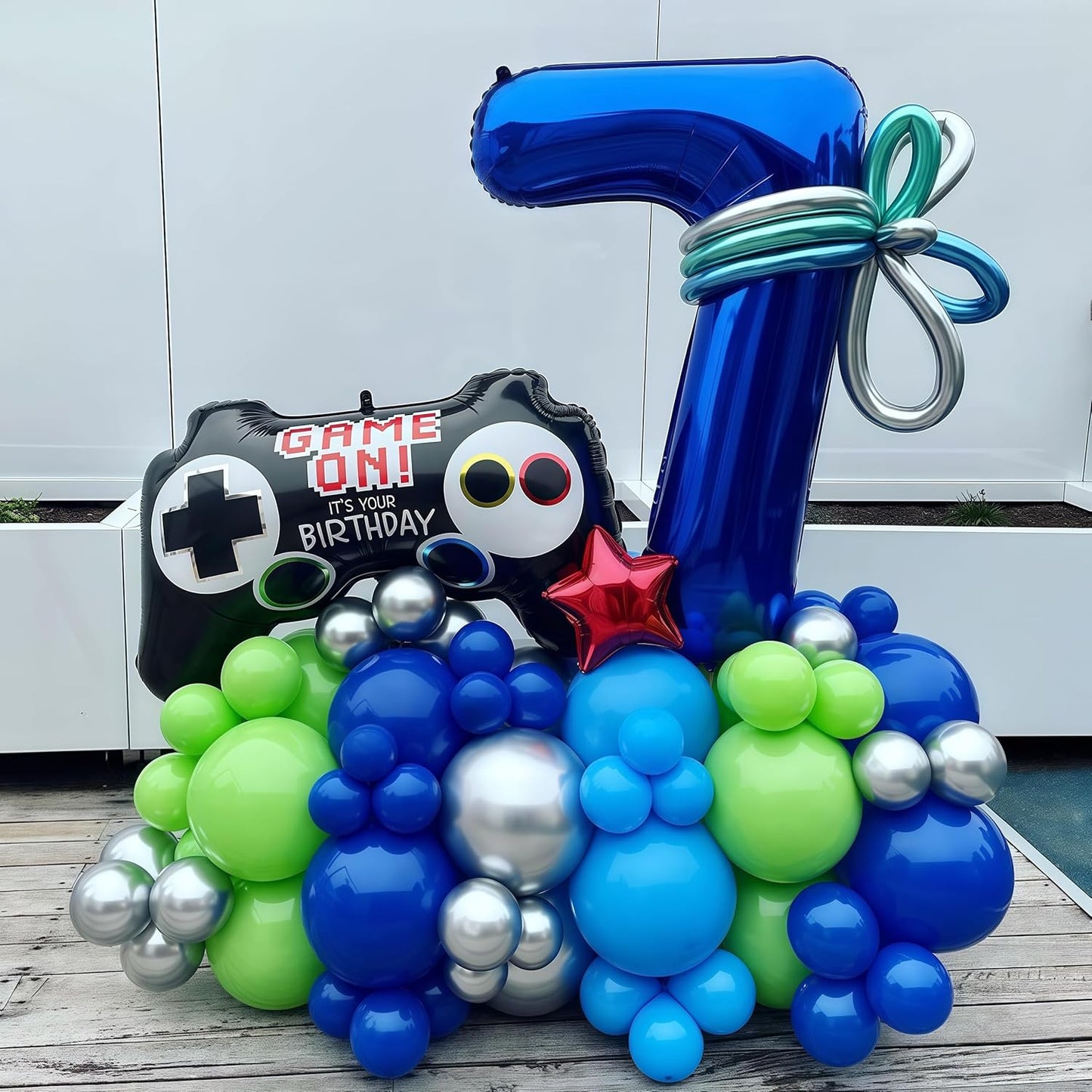 Navy Blue 4 Balloon Number,40 Inch Number 4 Balloon Big Dark Blue 4 Foil Mylar Helium Balloon for Birthday Party Decorations