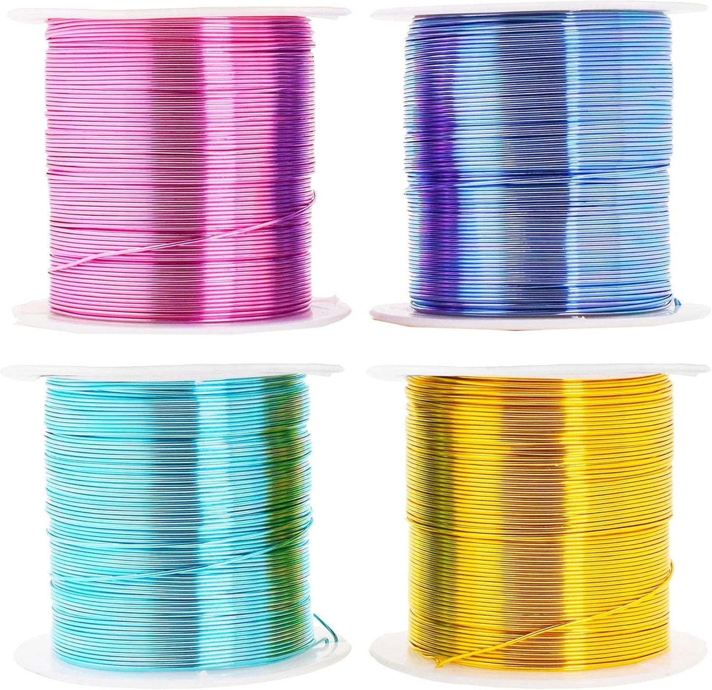Mandala Crafts 18 Gauge Anodized Aluminum Craft Wire for Jewelry Making - 400 FT Colored Flexible Pastel Wire - Bendable for Bonsai Armature Crafting Sculpting