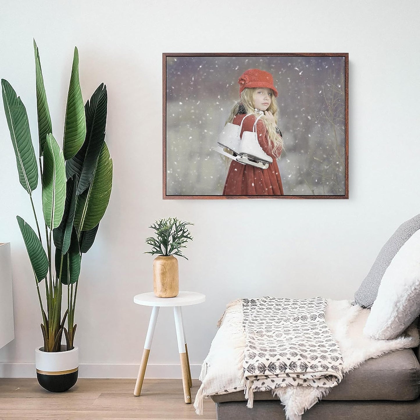 Personalized Custom Canvas Prints: Photo On Canvas (Dark Brown, 20X24) Transform Your Photos into Stunning Framed Wall Art Digitally Printed Photo To Canvas Ideal for Home Decor, Gifts Keepsakes.