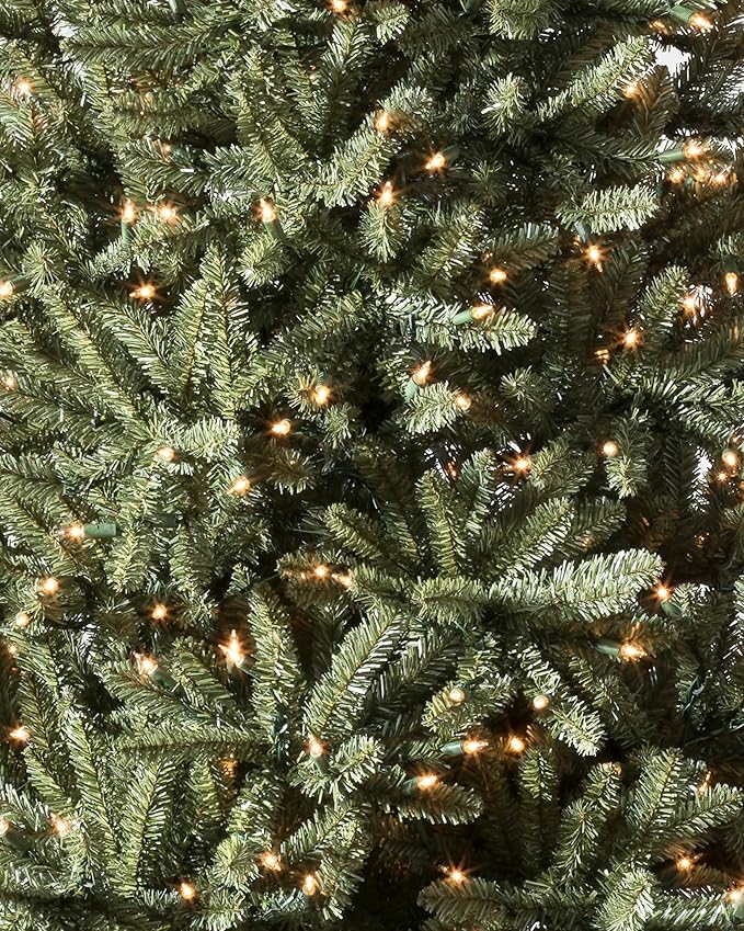 Balsam Hill 7ft Pre-Lit Classic Blue Spruce - Artificial Christmas Tree with 850 Clear Incandescent Lights, Easy Plug Technology, Premium Stand for Indoor Holiday Decorating