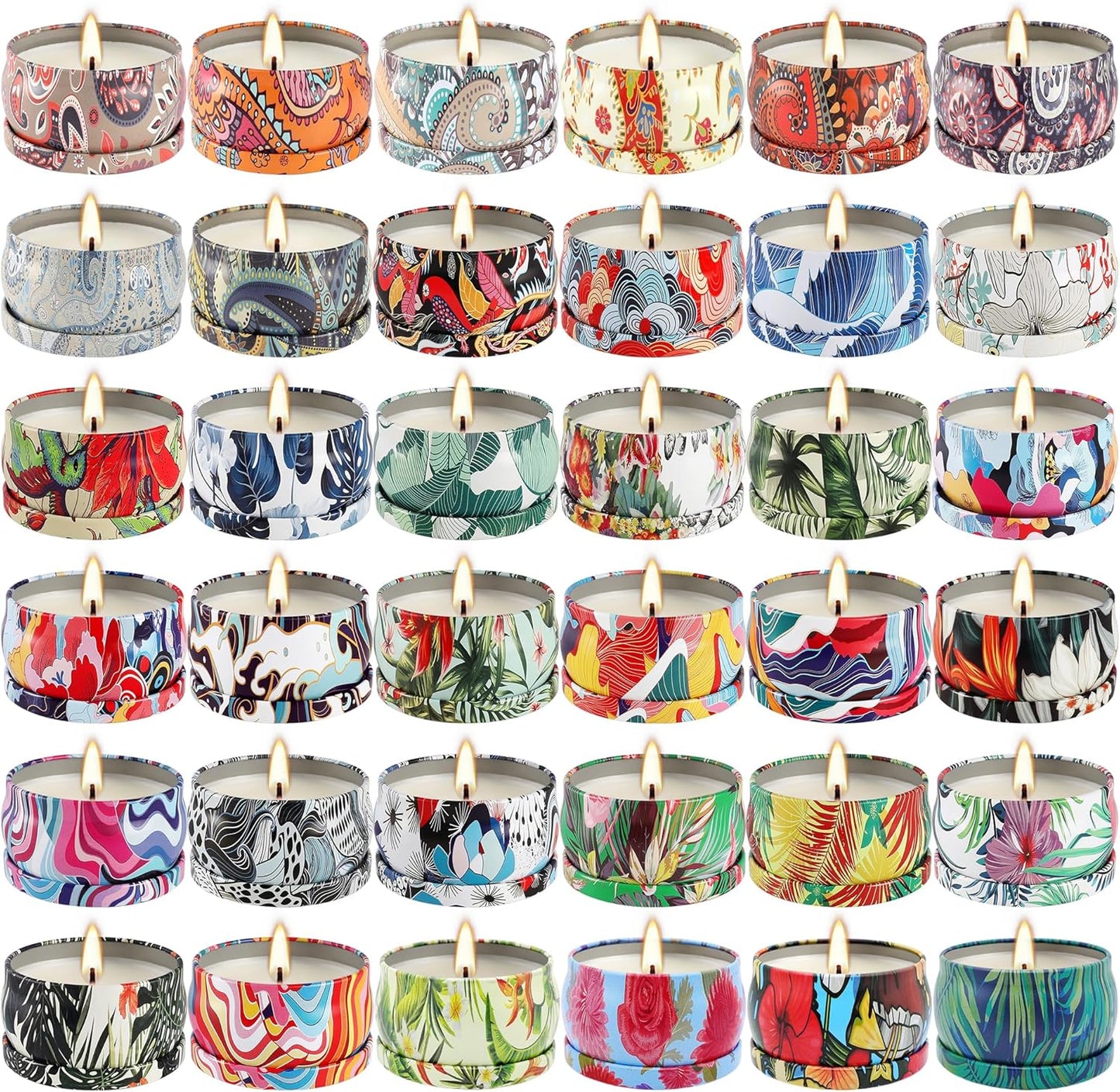 36-Pack Scented Candles Gift Set – 2.5oz Long-Lasting Soy Wax Candles with Essential Oils | Aromatherapy for Relaxation, Stress Relief & Sleep | Home Decor, Gifts for Women, Mom, Wife, Friends