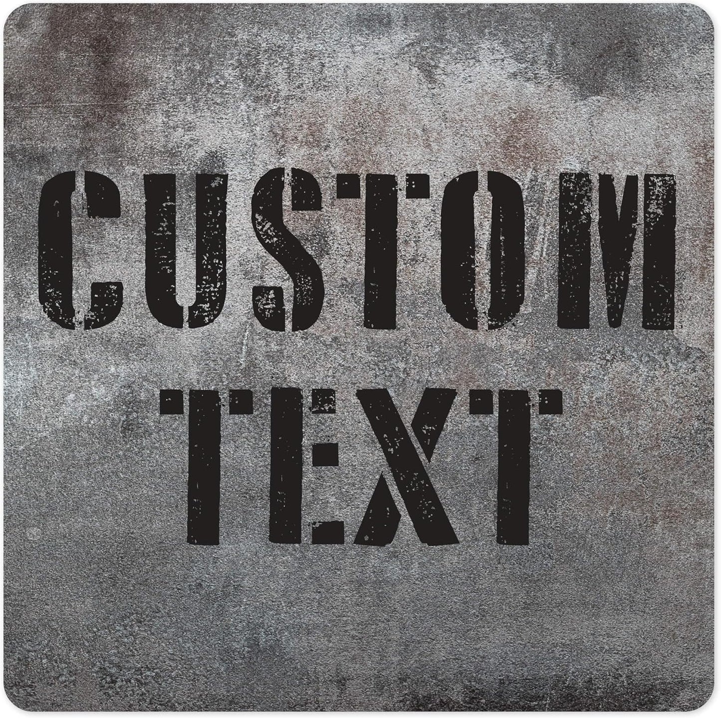 Custom Sign, Custom Street Sign, 11 Font Colors, 13 Font Styles, 4 Hole Options, 22 Sizes, 36x36 Inches, Rust Free DiBound, Fade Resistant, Made in USA by My Sign Center (Grunge Metal)