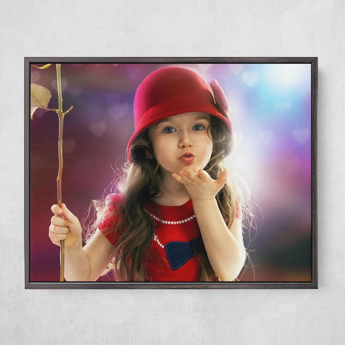 Personalized Custom Canvas Prints: Photo On Canvas (Black 20X30) Transform Your Photos into Stunning Framed Wall Art Digitally Printed Photo To Canvas Ideal for Home Decor, Gifts Keepsakes.