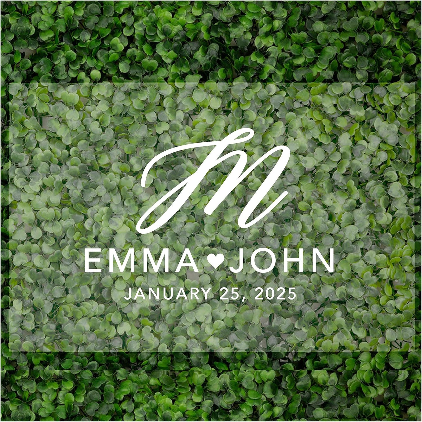 Andaz Press Custom Large Wedding Acrylic Sign, 16 x 24 Inches, Monogram Script, Personalized Sign, Welcome Sign For Modern Wedding Theme