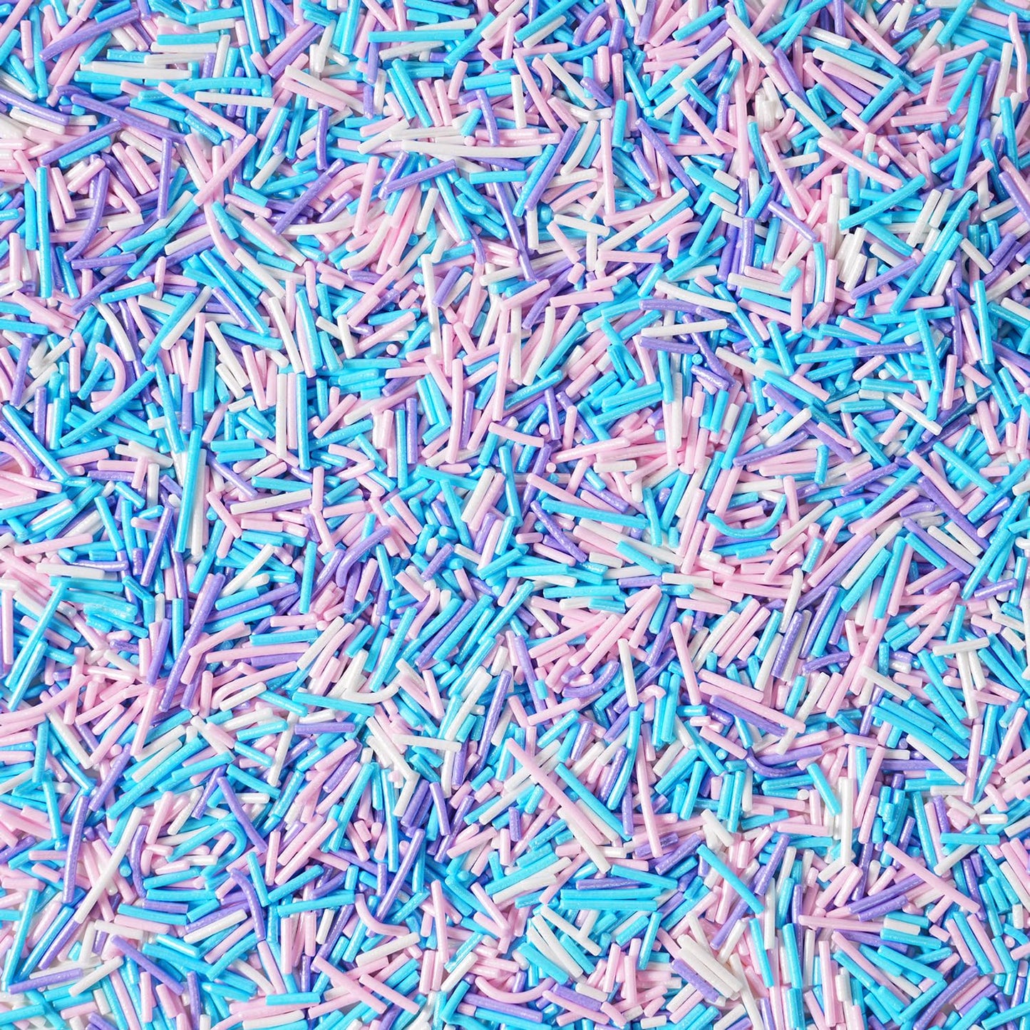 Edible Pastel Sprinkles for Cake Decorating, Jimmies Sprinkles, White, Purple, Pink Blue Sprinkle for Cupcakes, Cookies, Chocolate, Candy, and Ice Cream Topping(120g/4.23oz)
