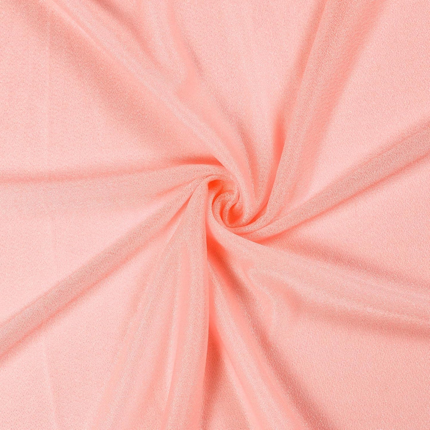 VDS Pack of 1 Panel (30 Inch X 20 Feet) Wedding Arch Draping Fabric Sheer Chiffon Fabric Drapery for Wedding Ceremony Reception Swag Backdrop Canopy Chuppah ARBO Altars Decoration (Peach)