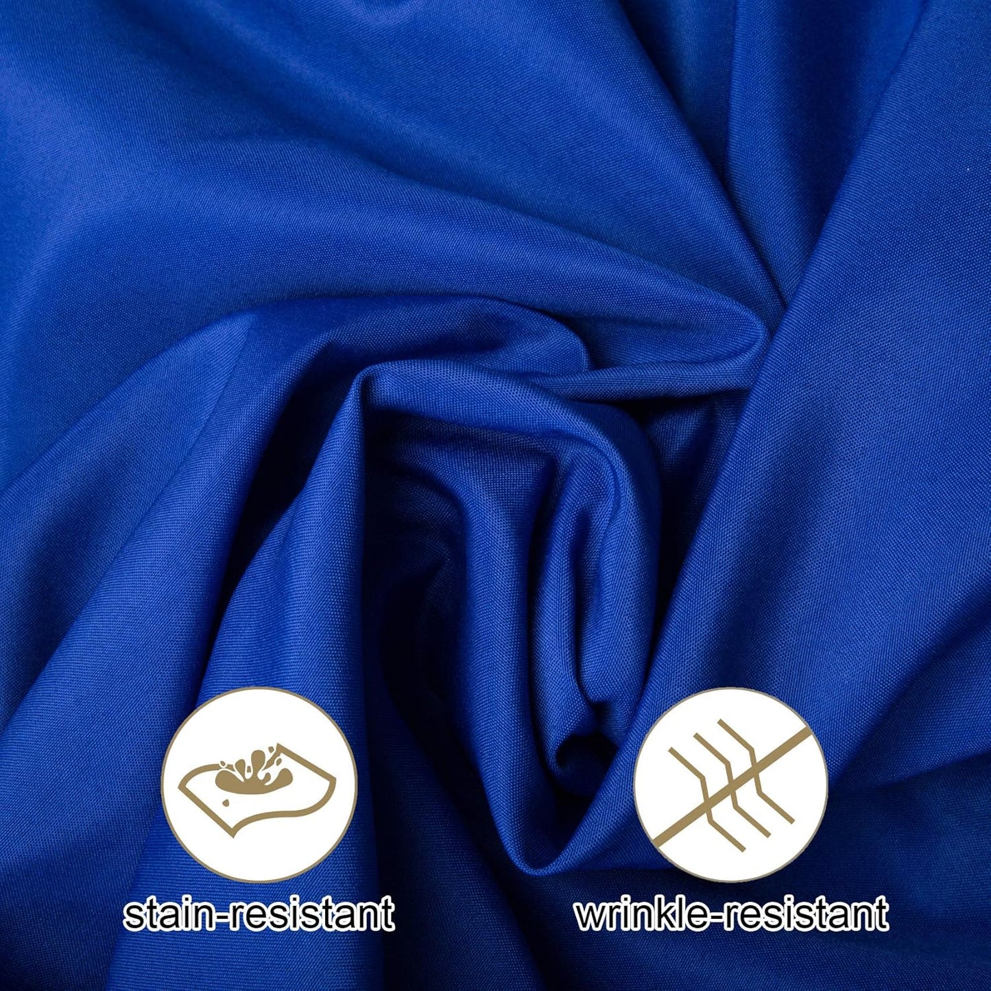 Ascoza 2pack 90x156 Inch Royal Blue Rectangular Tablecloth 8 Feet Table Cloth in Polyester Fabric for Wedding/Banquet/Restaurant/Parties