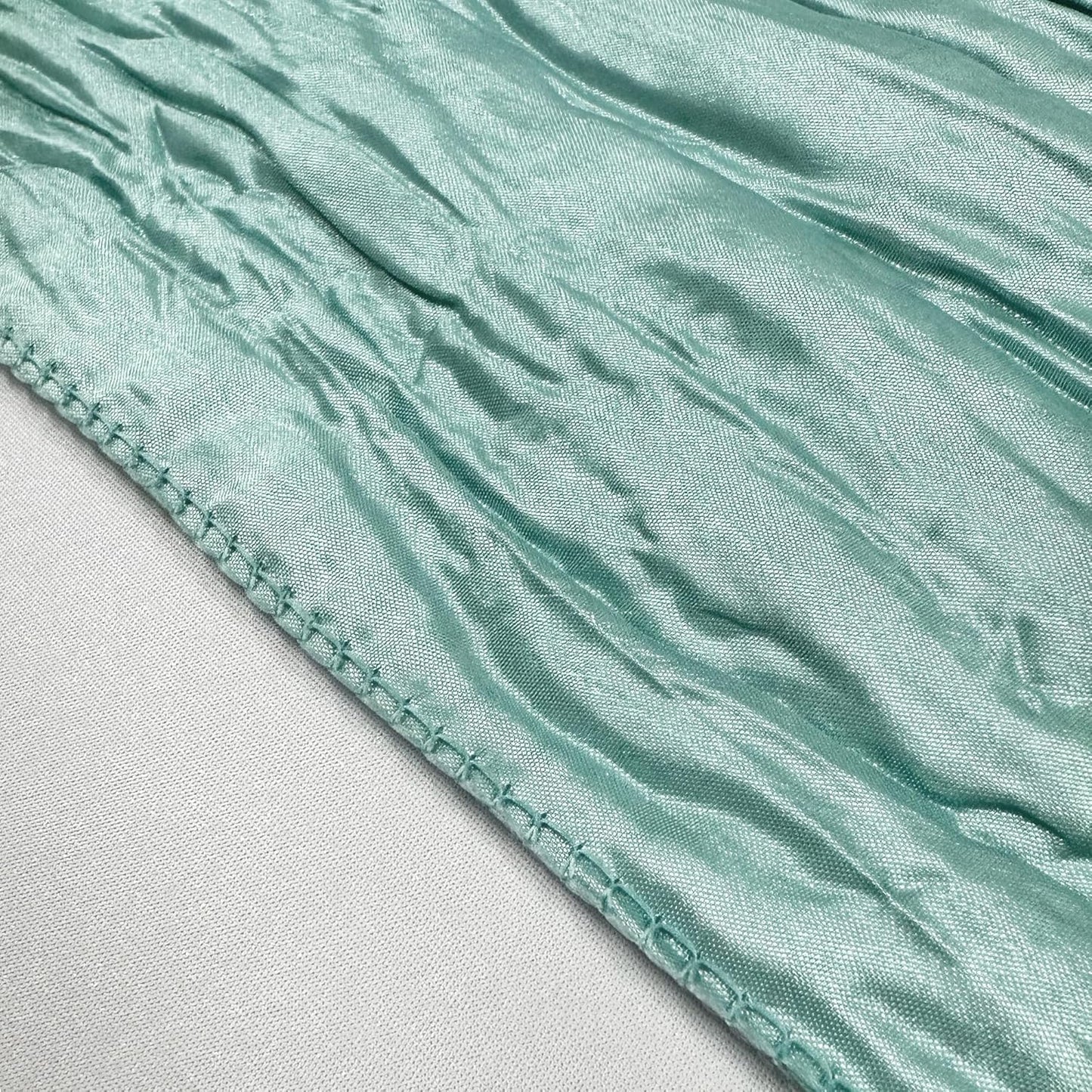 YOUR CHAIR COVERS - 90 x 132 inch Rectangular Crinkle Taffeta Tablecloth - Robin Egg, Rectangle Table Linens for 6 ft Rectangular Tables, Wedding Crushed Table Cloth