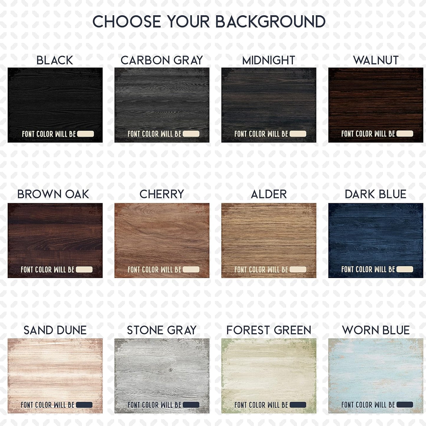 Personalized Signs for Home, Custom Sign with Any Text, 3 Sizes - 12 Background Options & 8 Fonts - Customizable Sign 14X11