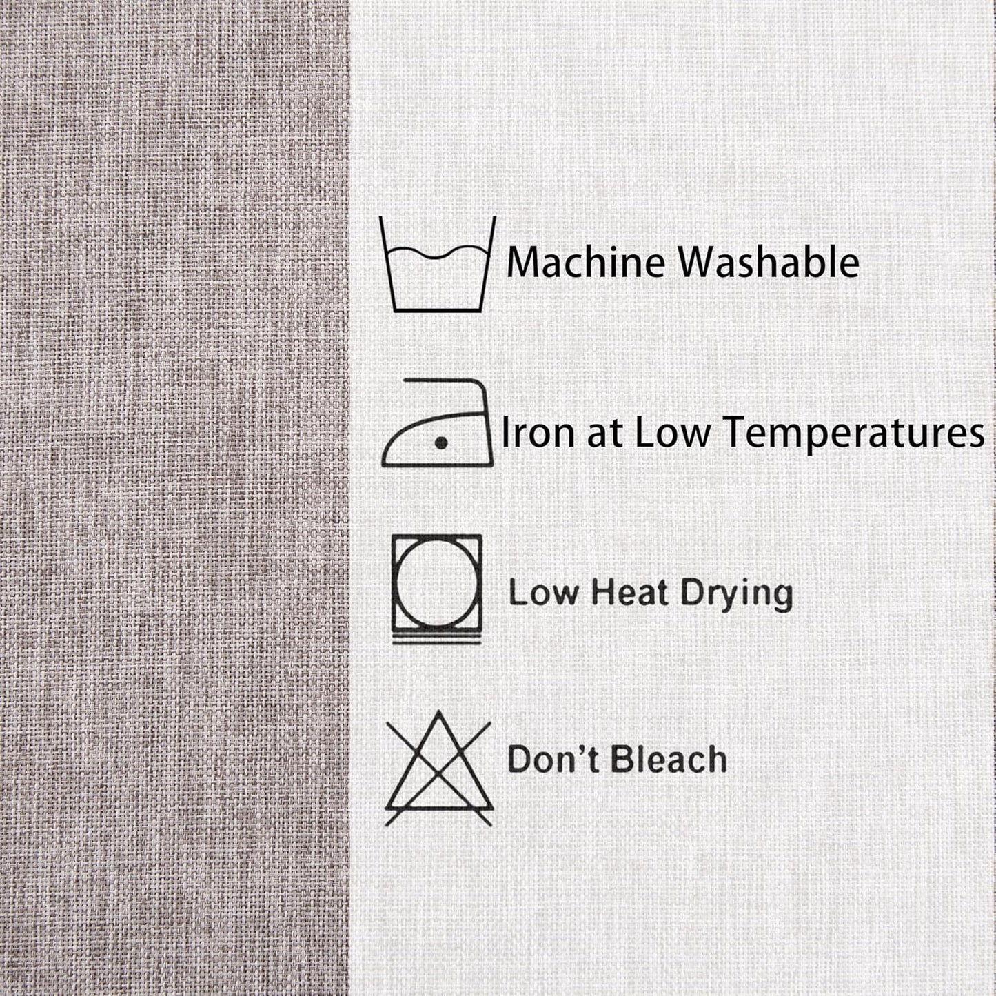 Hiasan 2 Pack Faux Linen Rectangle Tablecloth - Wrinkle and Stain Resistant Washable Table Cloth for Kitchen Dining Room Holiday Table Cover for Party Dinner, Stone, 54 x 108 Inch