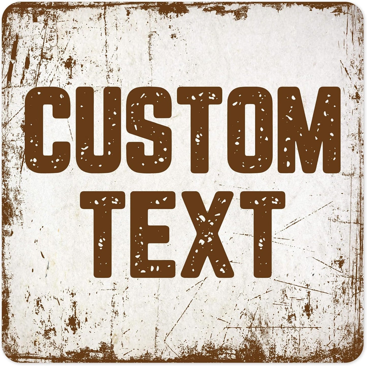 Custom Sign, Custom Street Sign, 11 Font Colors, 13 Font Styles, 4 Hole Options, 22 Sizes, 24x24 Inches, Rust Free DiBound, Fade Resistant, Made in USA by My Sign Center (Rustic)