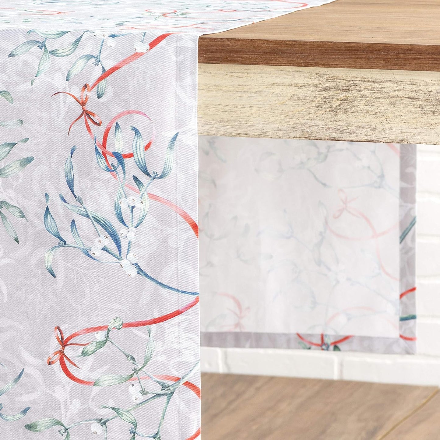 Maison d' Hermine Table Runner 100% Cotton Single Layer Table Runners 72 inches Long for Thanksgiving Christmas Decorations Home Kitchen Dining Party Wedding (Enora, 14.5" x 72")