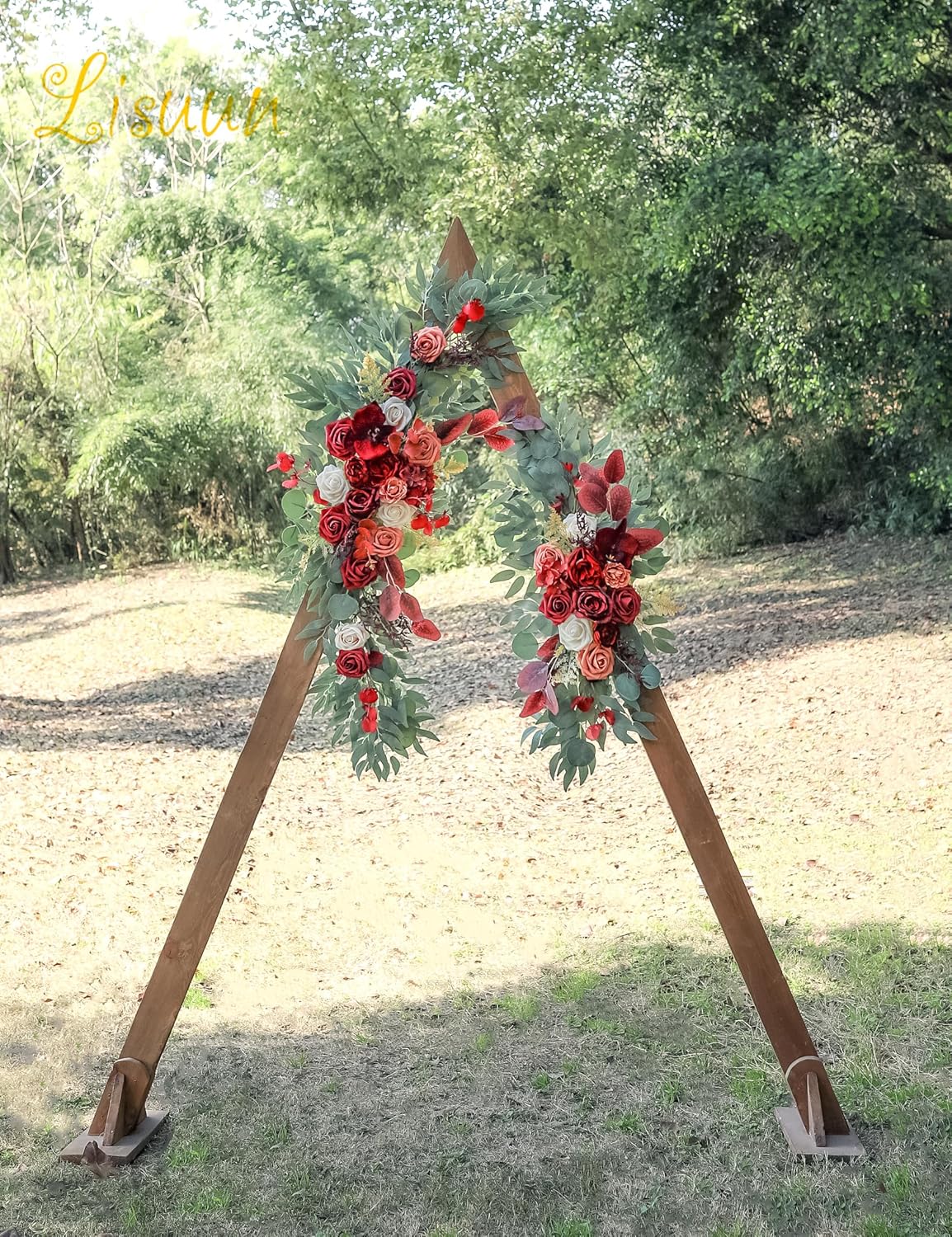 Wedding Arch Flowers, Artificial Flowers for Decoration, Large Flower Swag for Boho Styles Wedding Ceremony Floral Decor - Pack of 2