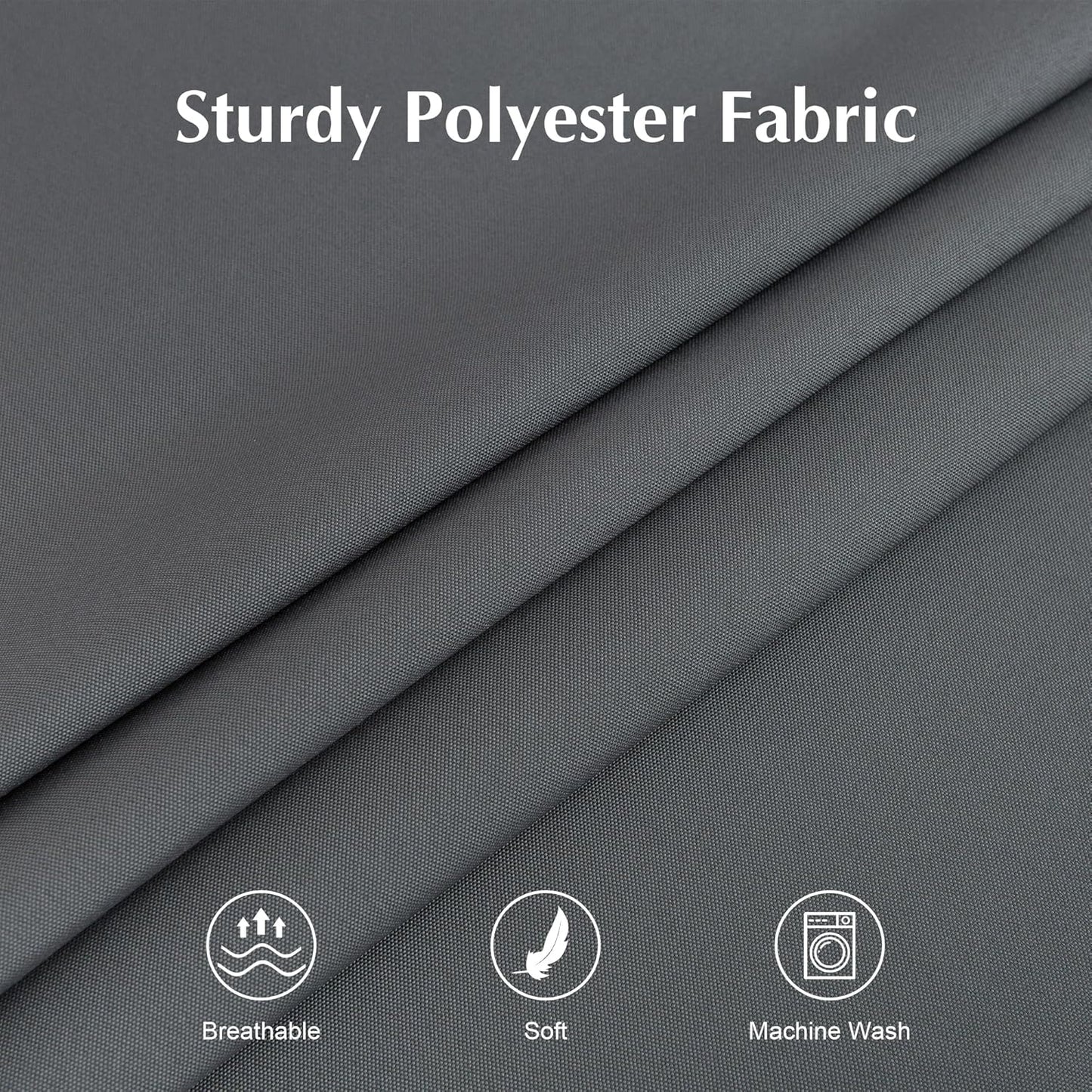 2 Pack Small Square Table Cloth 24X24 Inch Grey Washable Fabric Tablecloth Polyester Solid Table Cover for Night Stand End Table Side Table Outdoor Indoor