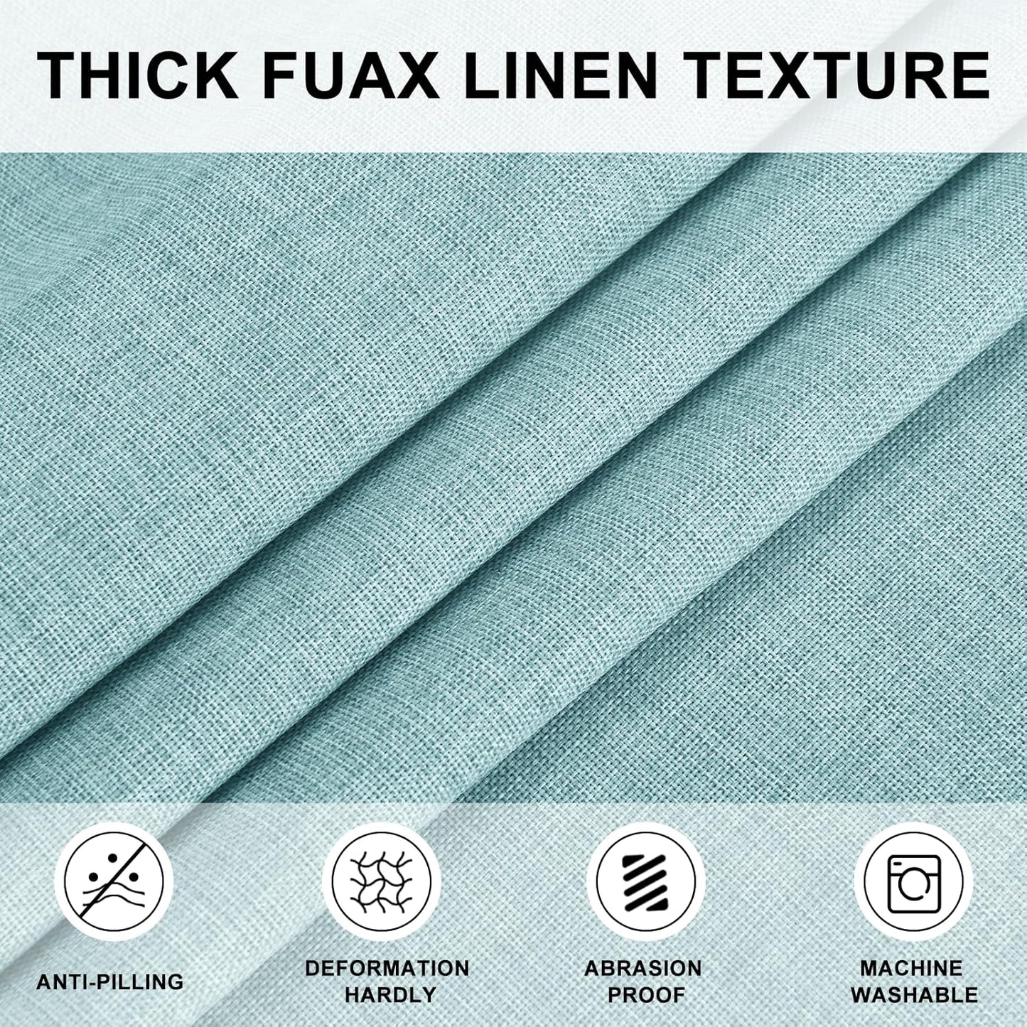 Hiasan Round Tablecloth 108 Inch Linen - Wrinkle and Stain Resistant Washable Polyester Fabric Table Cloth for Dining Room Kitchen Party, Aqua