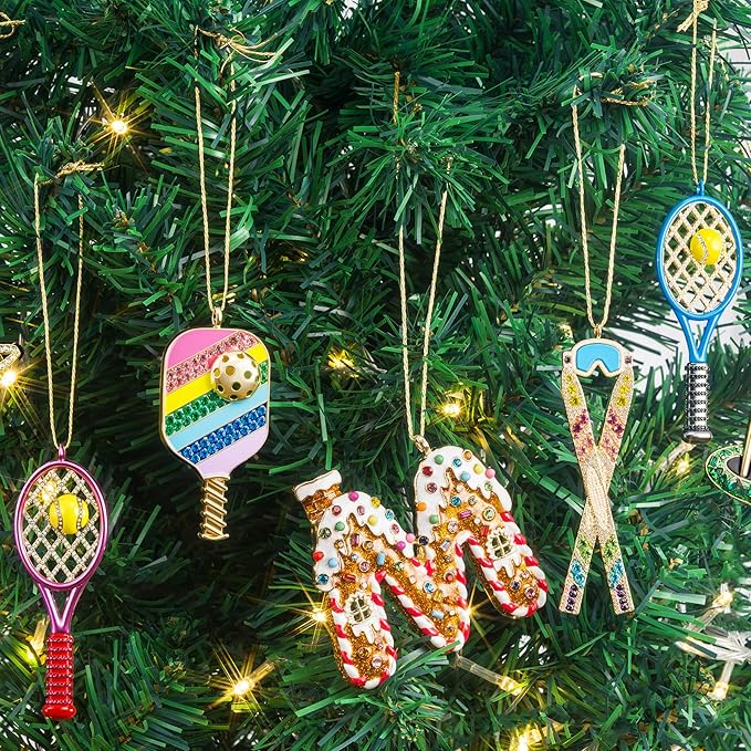 Christmas Ornaments 2025,Tennis Ornament Hanging Ornaments for Christmas Tree, Decorations Keepsake Gifts for Sisters Mom Grandma Women|Tennis Ornament