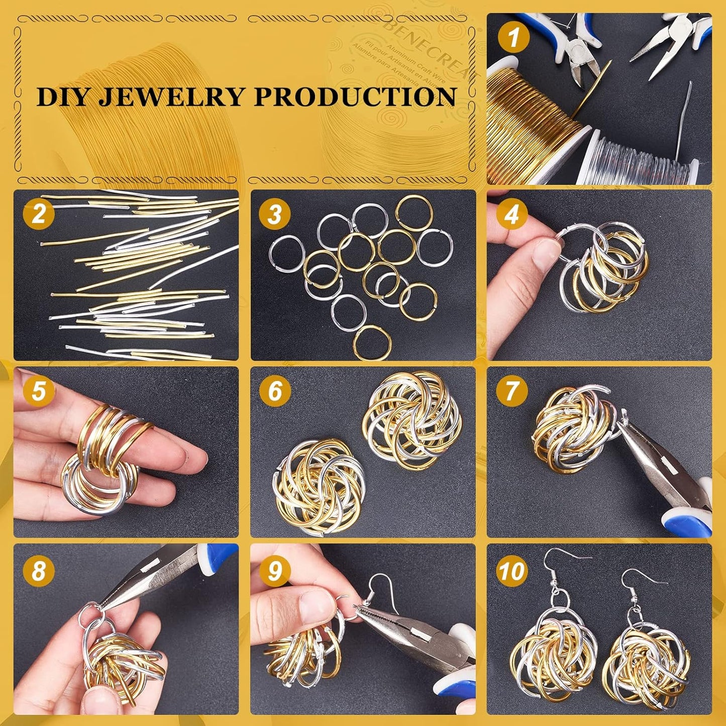 BENECREAT 9 12 17 18 20 22 Gauge Aluminum Wire (12 Gauge,100FT) Anodized Jewelry Craft Making Beading Floral Aluminum Craft Wire for Christmas Tree, Garden, Model Making - Brown