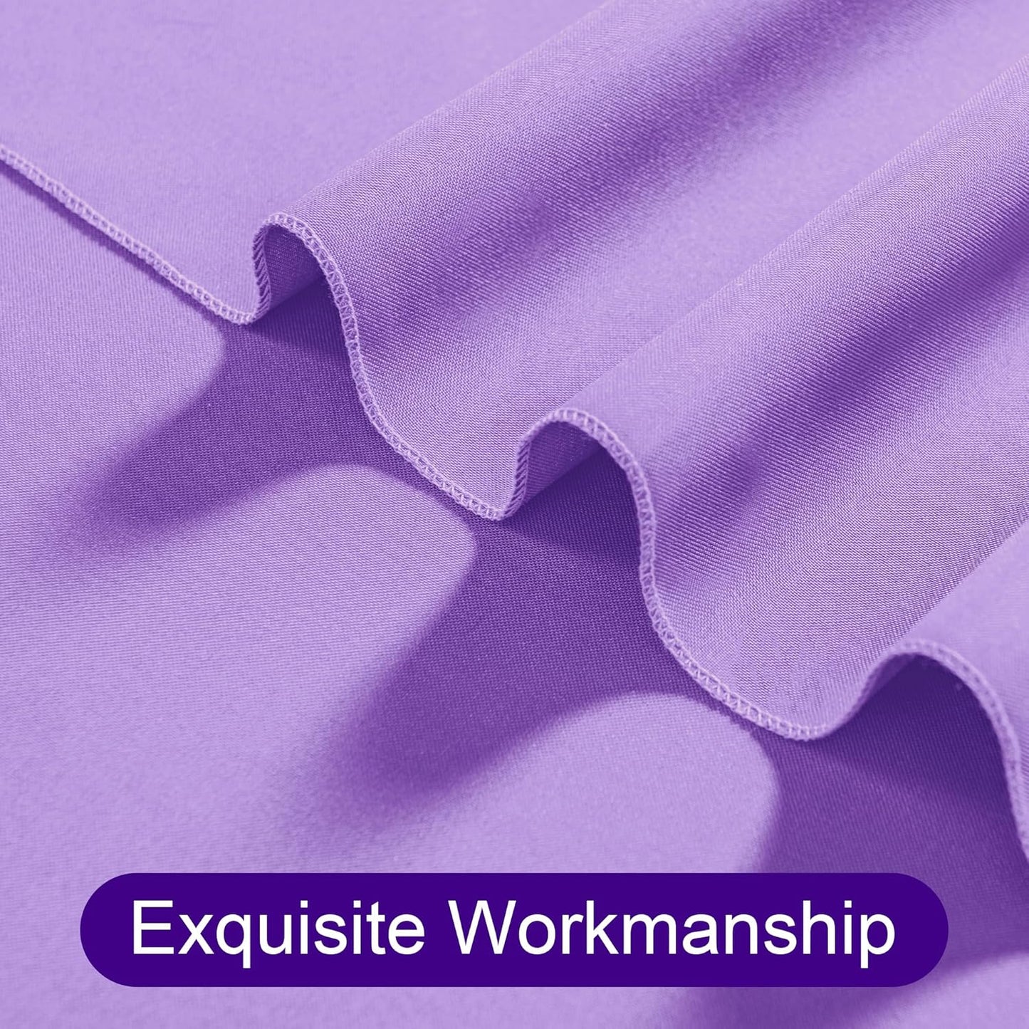 DWCN 10x10 FT Backdrop Curtains for Parties, Photography Backdrop Drapes with Rod Pockets for Wedding Decorations Stage Birthday Family Gatherings, 2 Panels 5ft x 10ft, Lavender